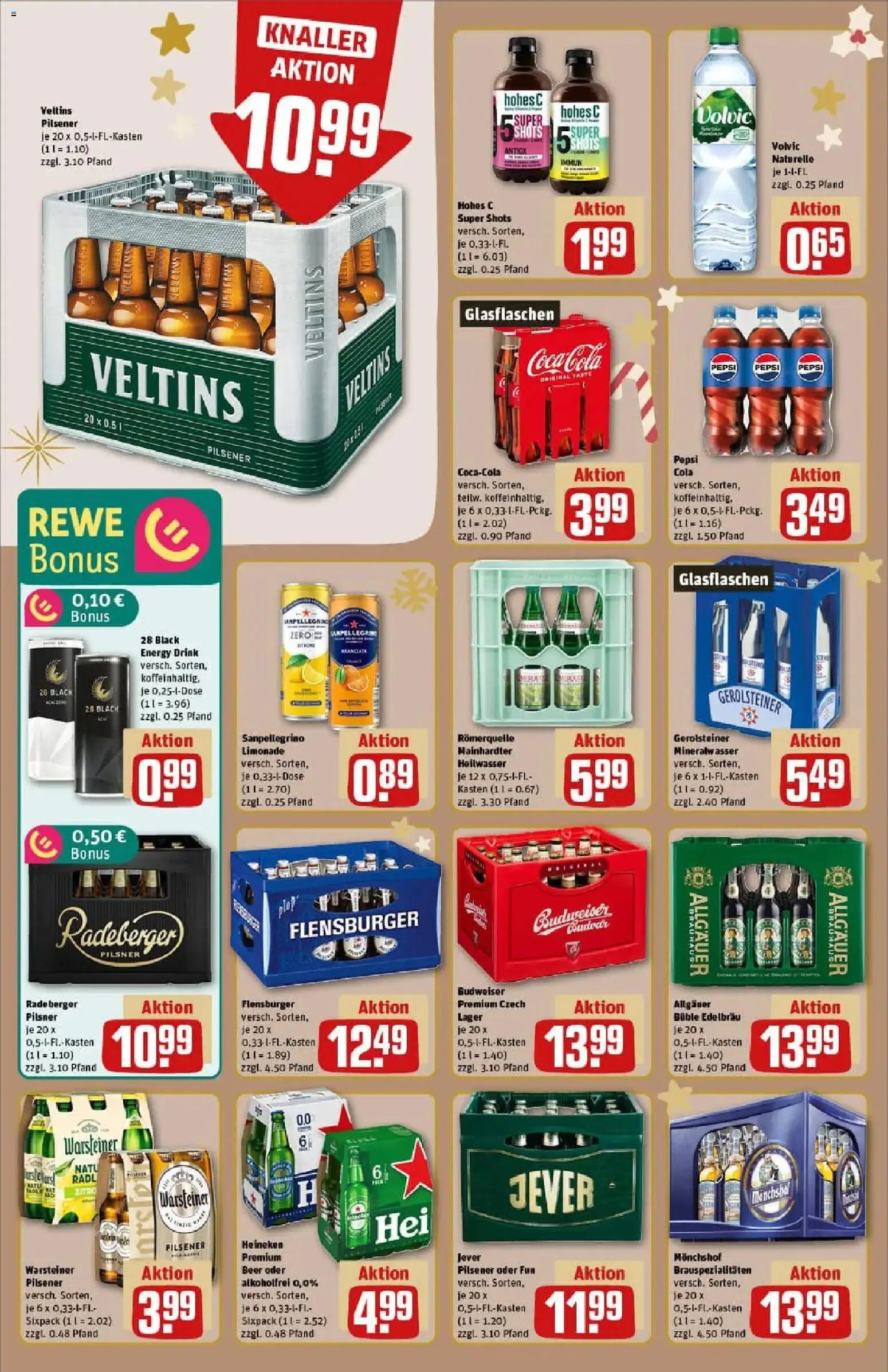 Rewe prospekt Fellbach / Schmiden	 – gültig ab 07.12.2025 | Seite: 14 | Produkte: Limonade, Budweiser, Volvic, Veltins