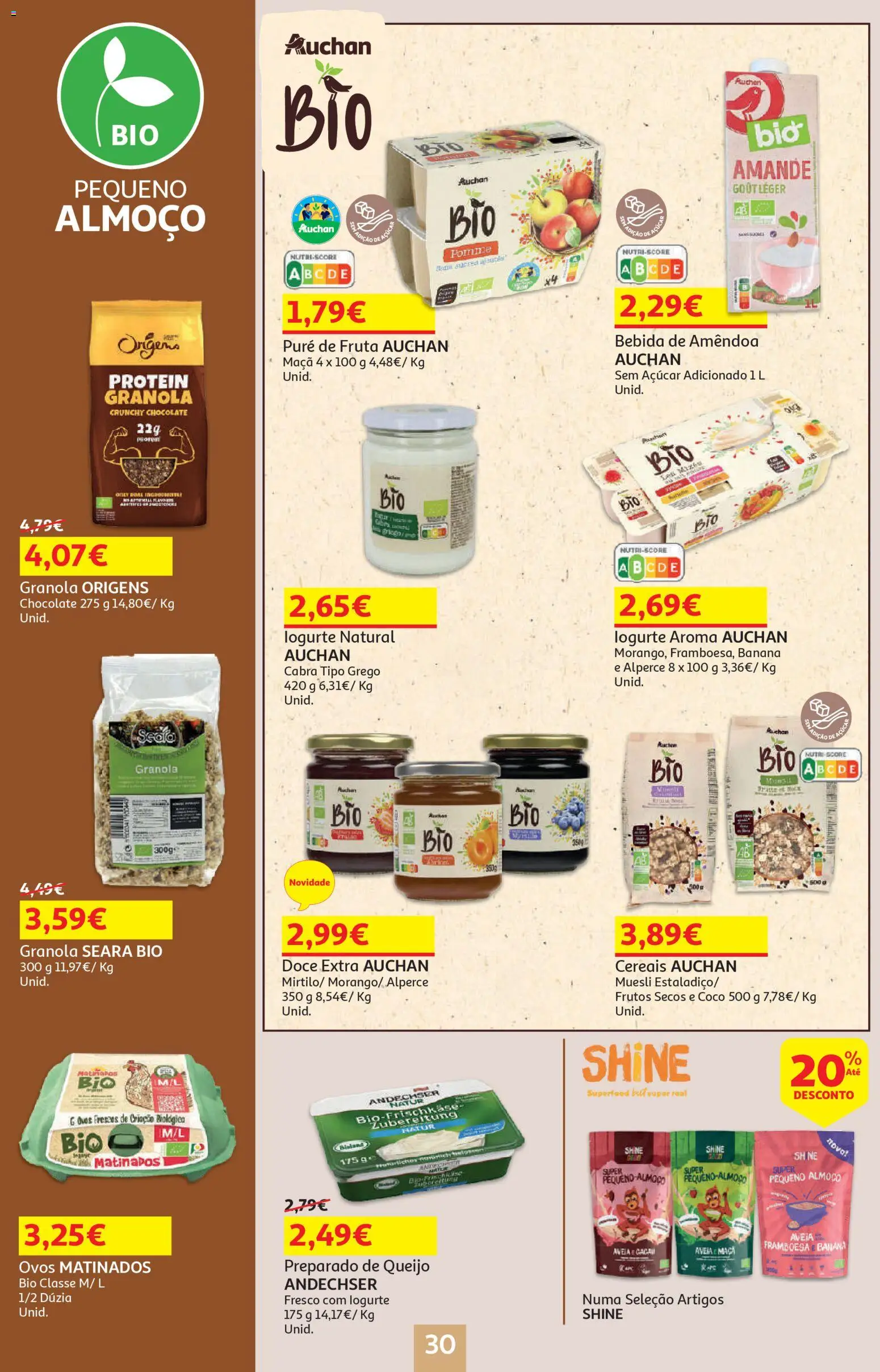 Auchan - Páscoa │ válido de 13.03.2026 | Página: 30 | Produtos: Aveia, Banana, Queijo, Ovos