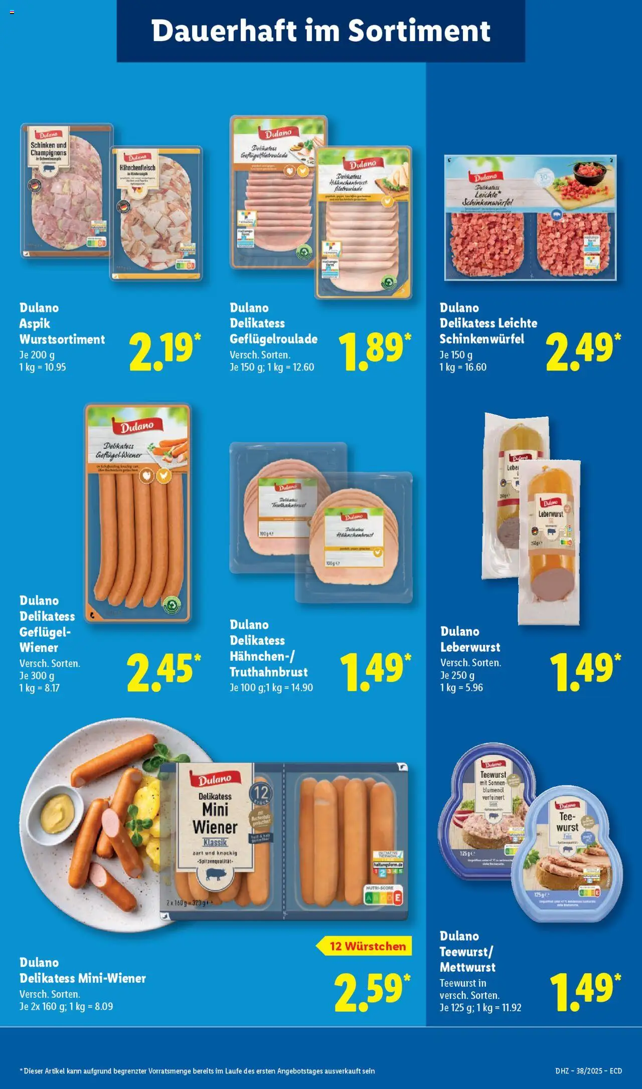 Lidl Prospekt 	 – gültig ab 15.09.2025 | Seite: 13 | Produkte: Champignons, Wurst, Tee, Hahnchenbrust