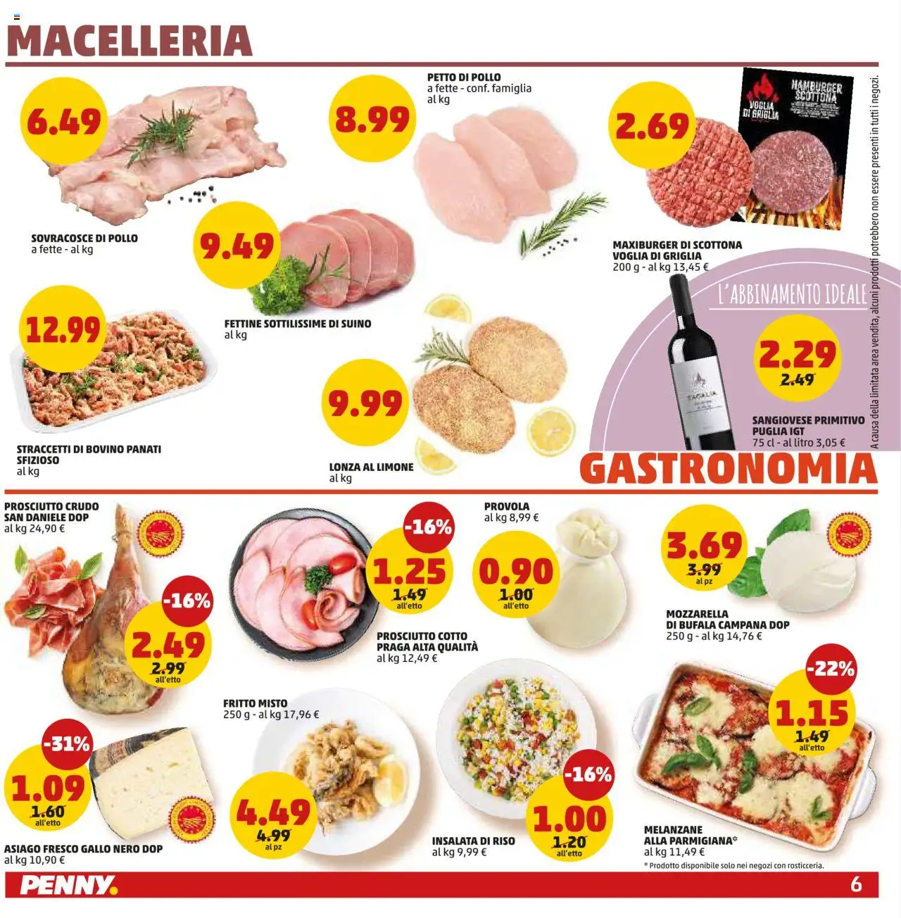 Volantino PENNY del 28.08.2025 | Pagina: 6 | Prodotti: Bovino, Prosciutto Crudo, Riso, Insalata di riso