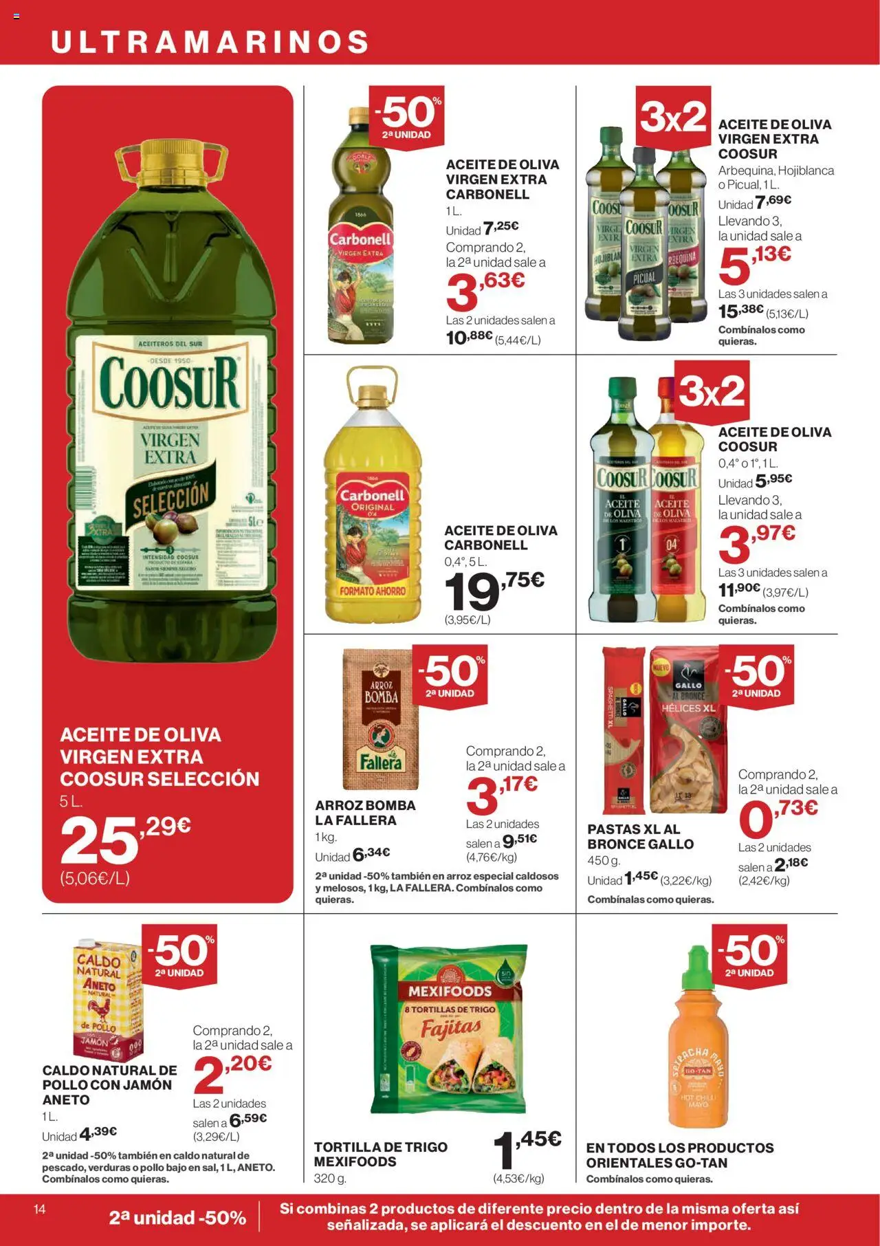 Hipercor catálogo │ válido desde el 09.10.2025 | Página: 16 | Productos: Aceite, Jamón, Arroz, Aceite de oliva