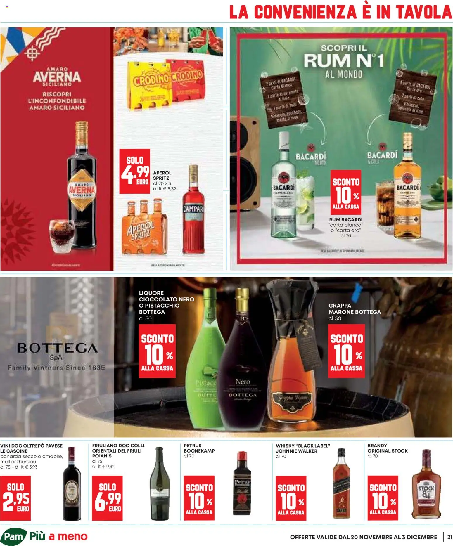 Volantino Panorama del 20.11.2025 | Pagina: 21 | Prodotti: Whisky, Rum, Grappa, Brandy