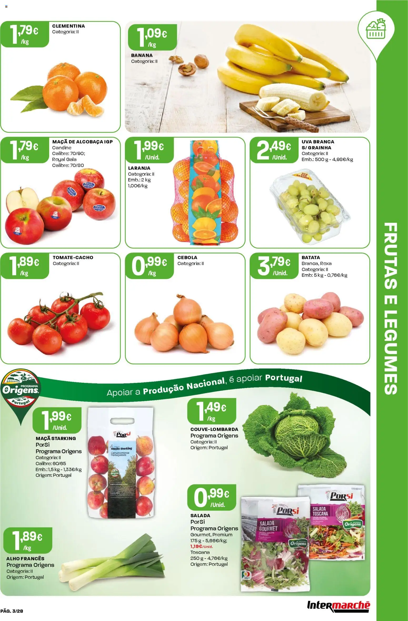 Intermarché Folheto Contact │ válido de 19.03.2026 | Página: 3 | Produtos: Batata, Alho francês, Cebola, Maçãs