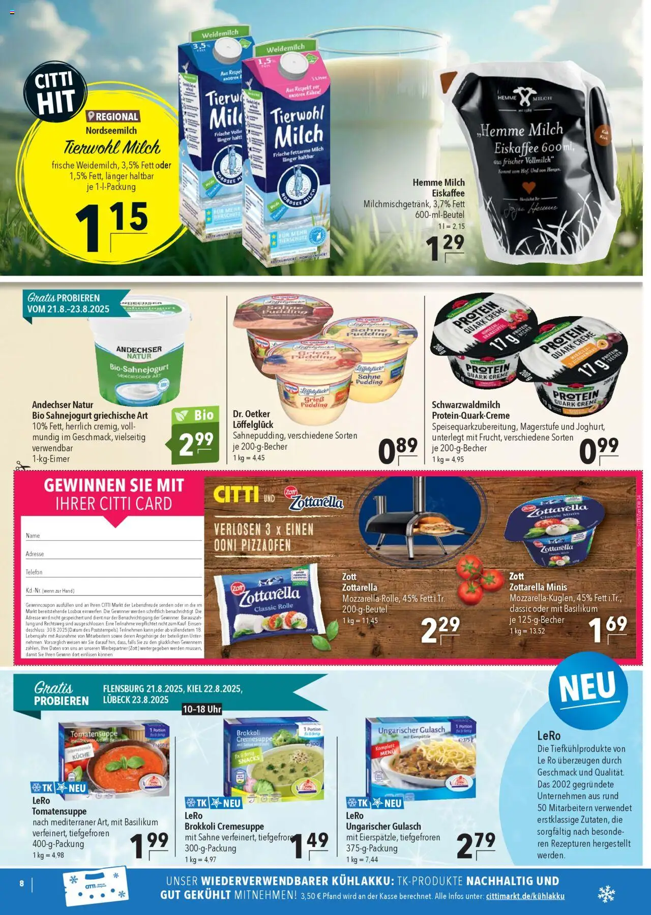 CITTI Tilbudsavis gyldig fra 20.08.2025 | Side: 8 | Produkter: Creme, Telefon, Søm, Basilikum