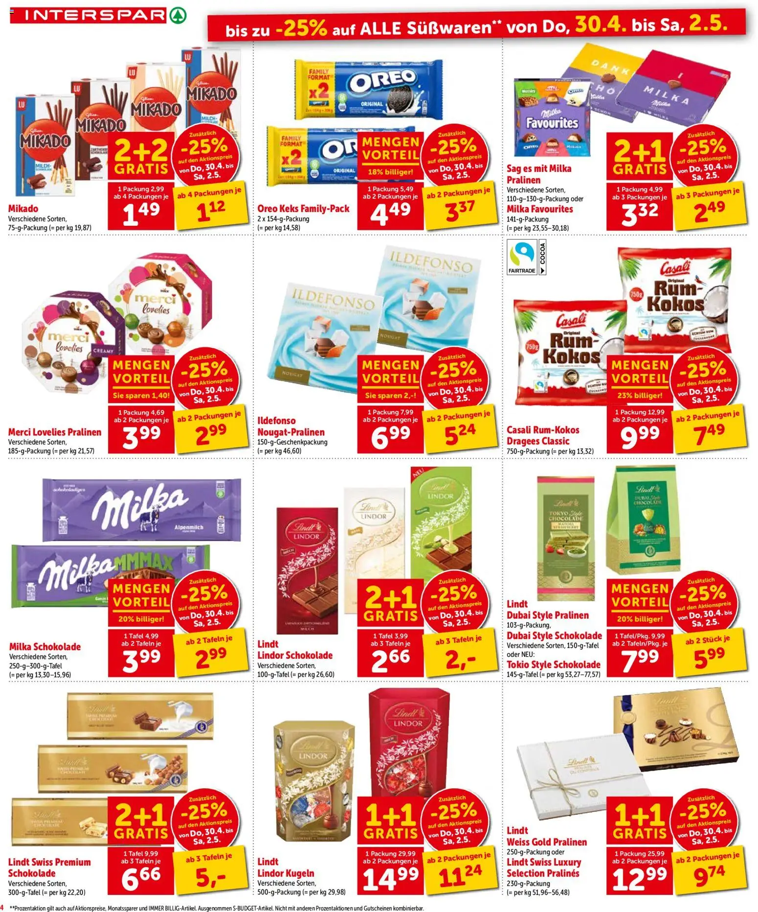 Interspar Flugblatt - Oberösterreich gültig ab 30.04.2026 | Seite: 5 | Produkte: Milch, Schokolade