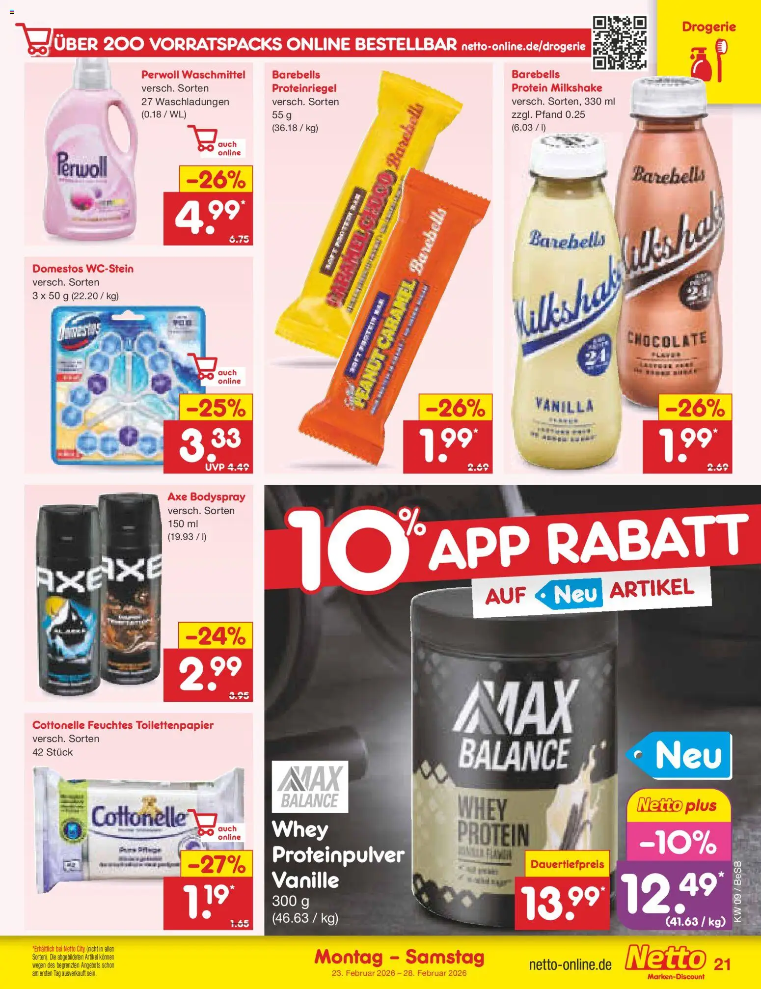 Netto Marken-Discount Prospekt 	 – gültig ab 23.02.2026 | Seite: 31 | Produkte: Perwoll, Waschmittel, Axe, Toilettenpapier