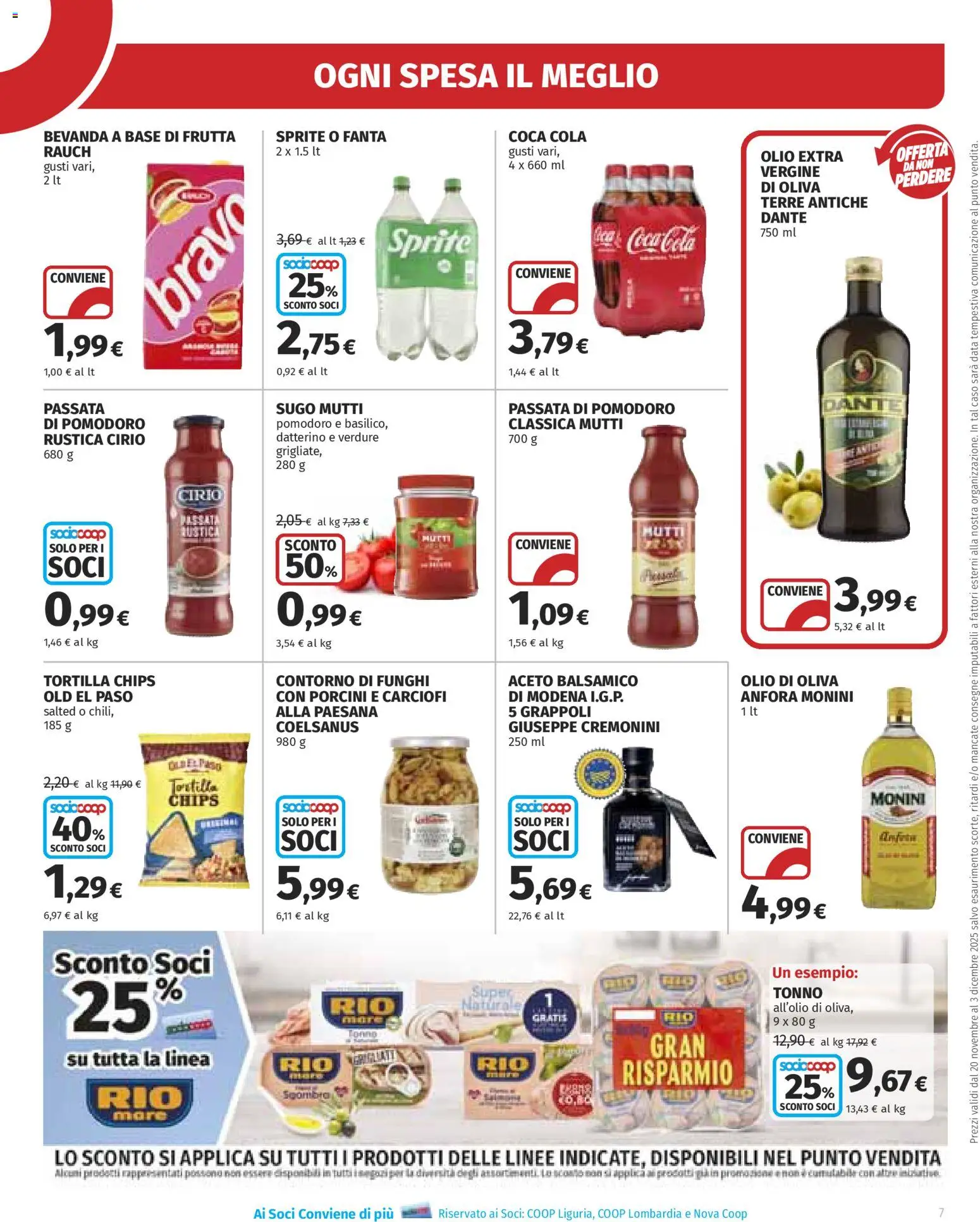 Volantino Ipercoop del 20.11.2025 | Pagina: 7 | Prodotti: Verdure, Passata di pomodoro, Tonno, Sugo