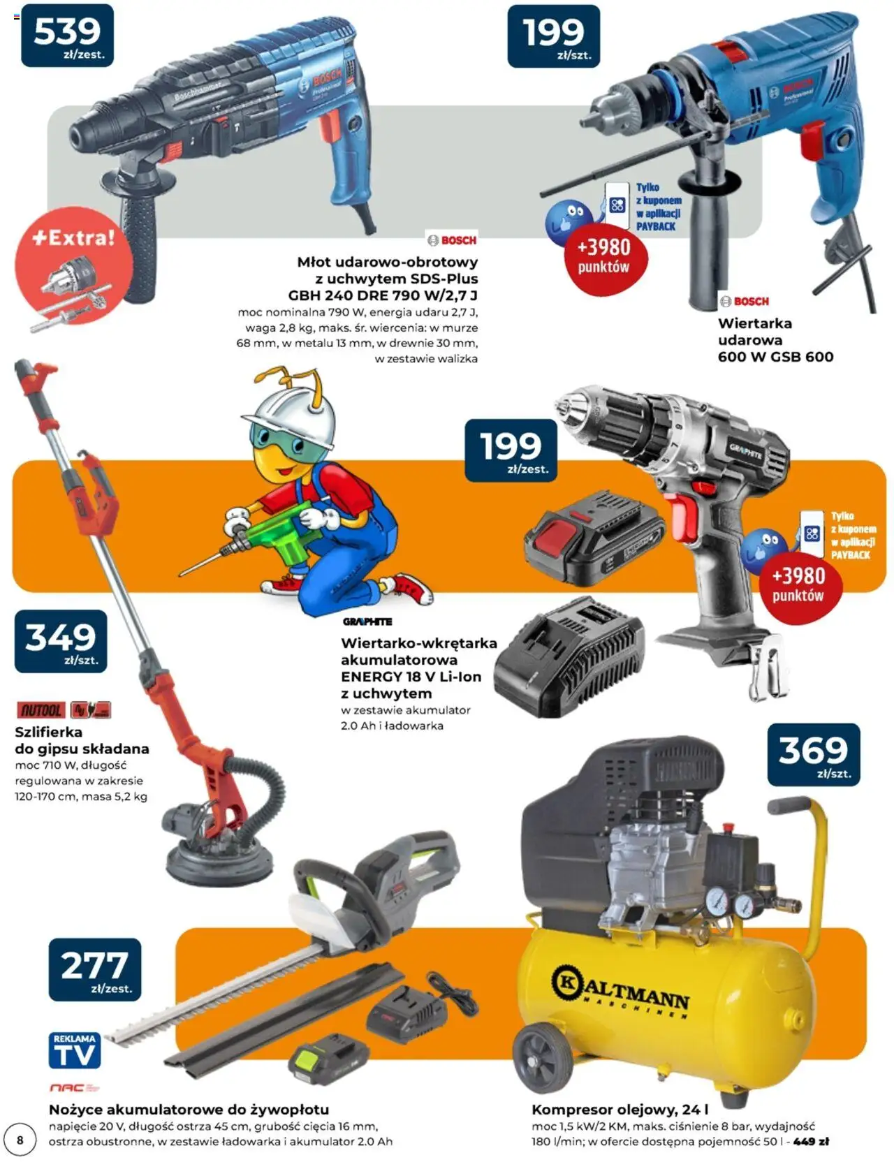 Mrówka Gazetka - Radomsko od 07.08.2025 | Strona: 8 | Produkty: Ładowarka, Walizka, Waga, Szlifierka