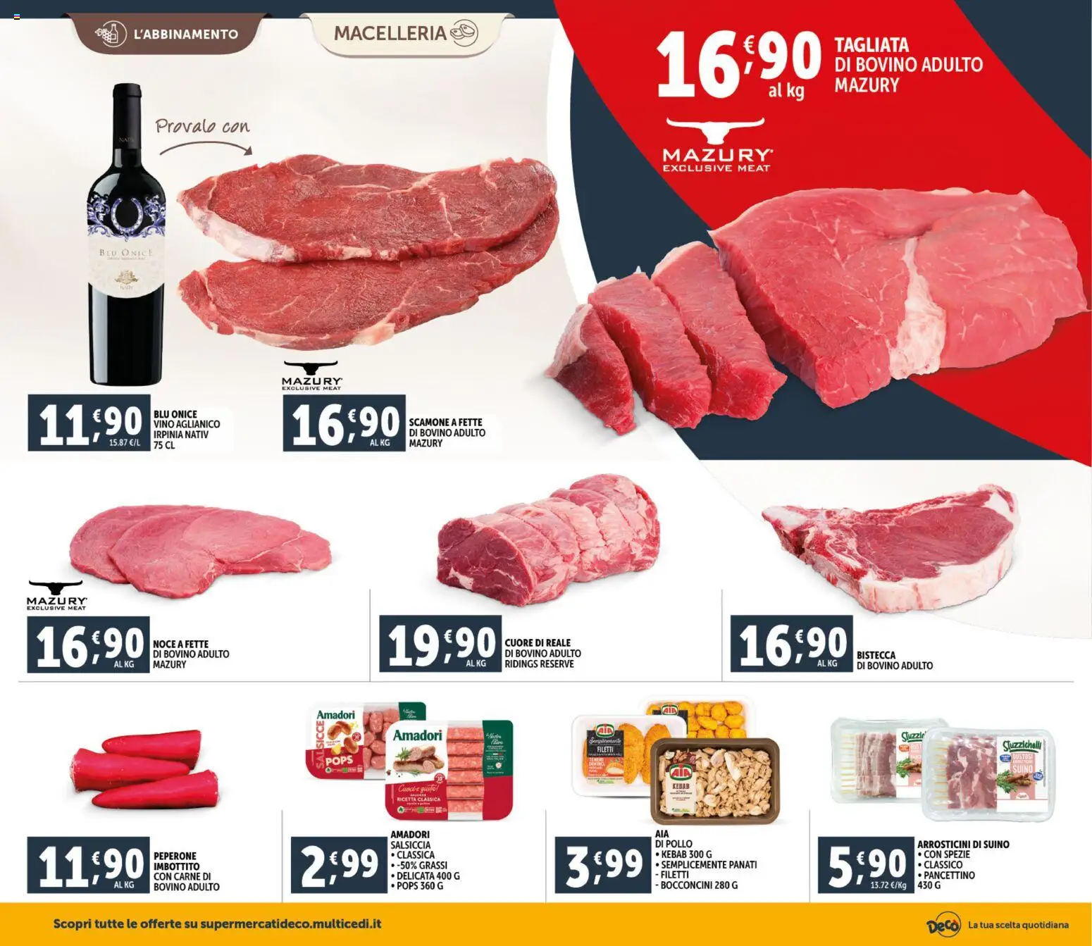 Volantino Decò del 06.03.2026 | Pagina: 6 | Prodotti: Bovino, Pollo, Spezie, Vino