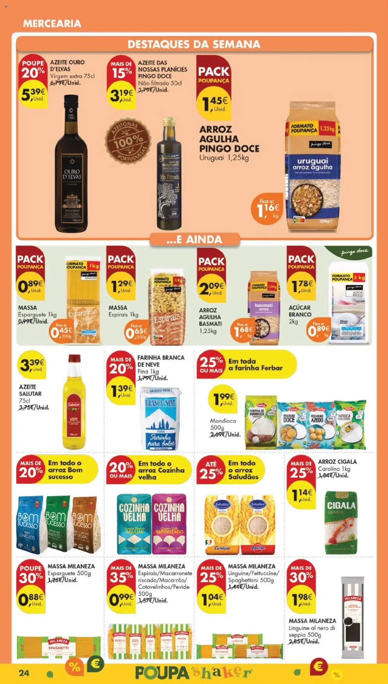 Pingo Doce folheto │ válido de 13.01.2026 | Página: 26 | Produtos: Esparguete, Azeitonas, Tapioca, Massa milaneza