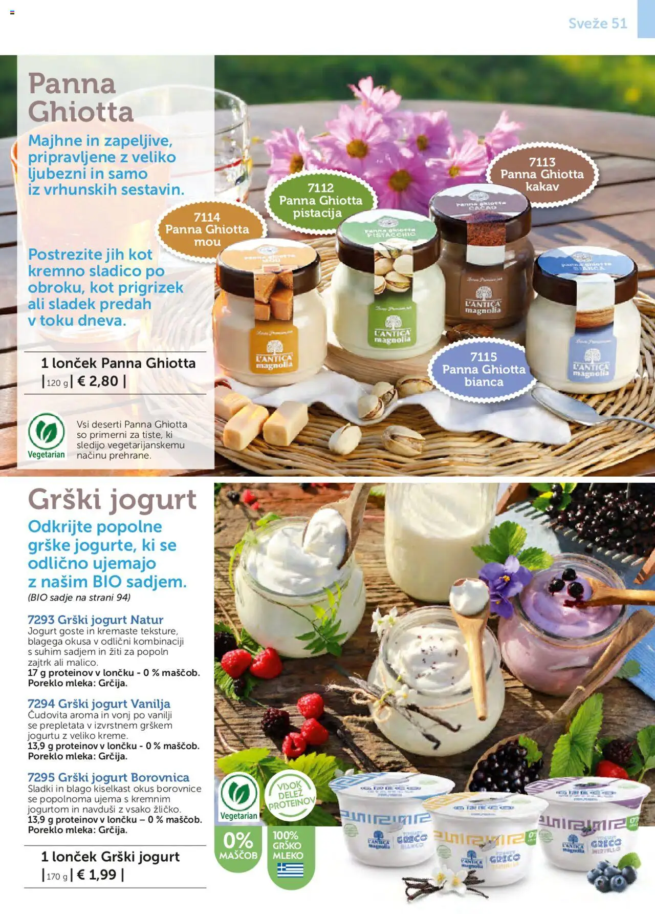 Novi Bofrost katalog ponudbe – veljaven od 01.05.2025 | Stran: 51 | Izdelki: Grški jogurt, Kakav, Borovnice, Sadje