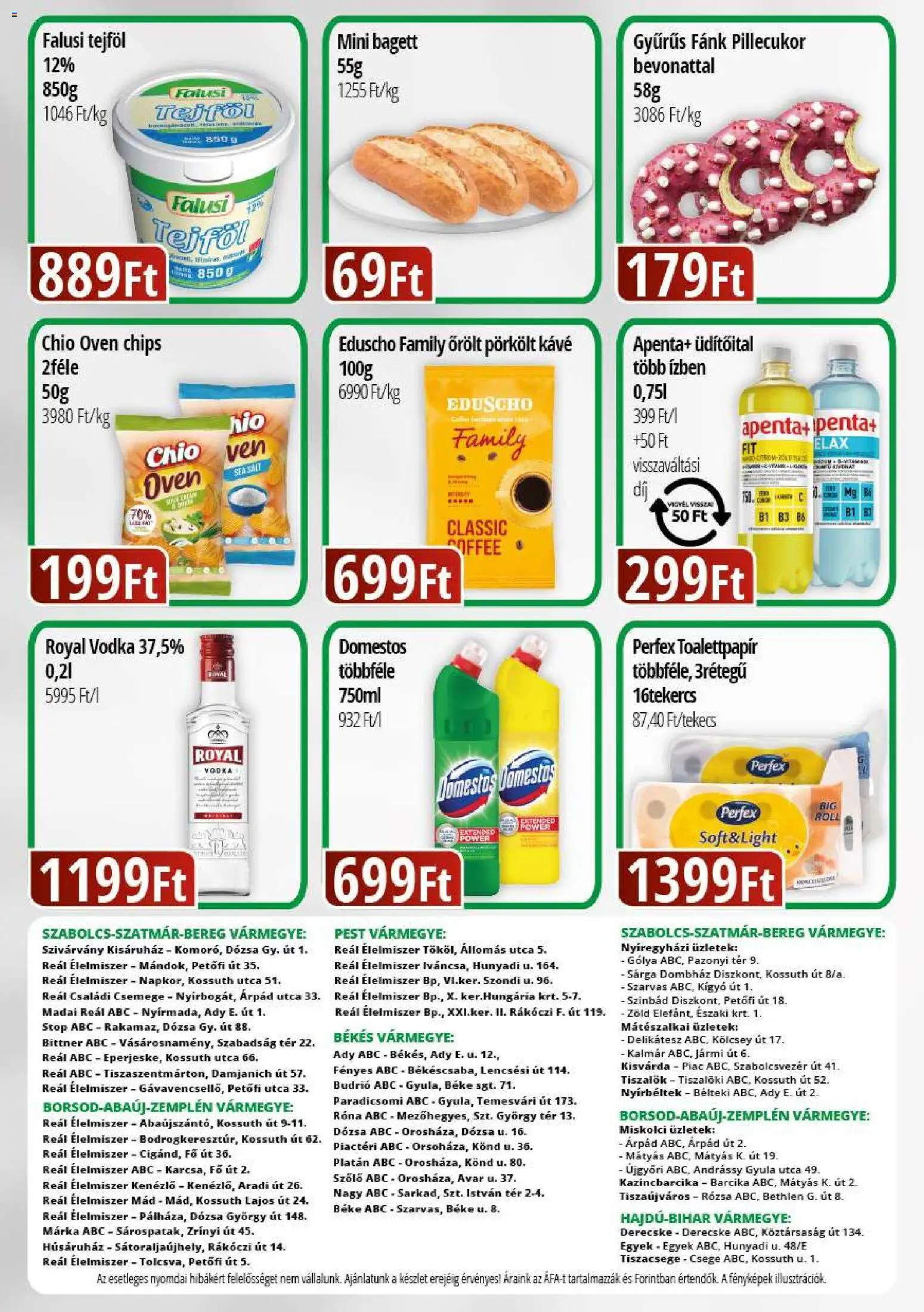 Reál akciós ujság - amely érvényes a következő dátumtól: 19.02.2026 | Oldal: 2 | Termékek: Szőlő, Fánk, Bagett, Pillecukor