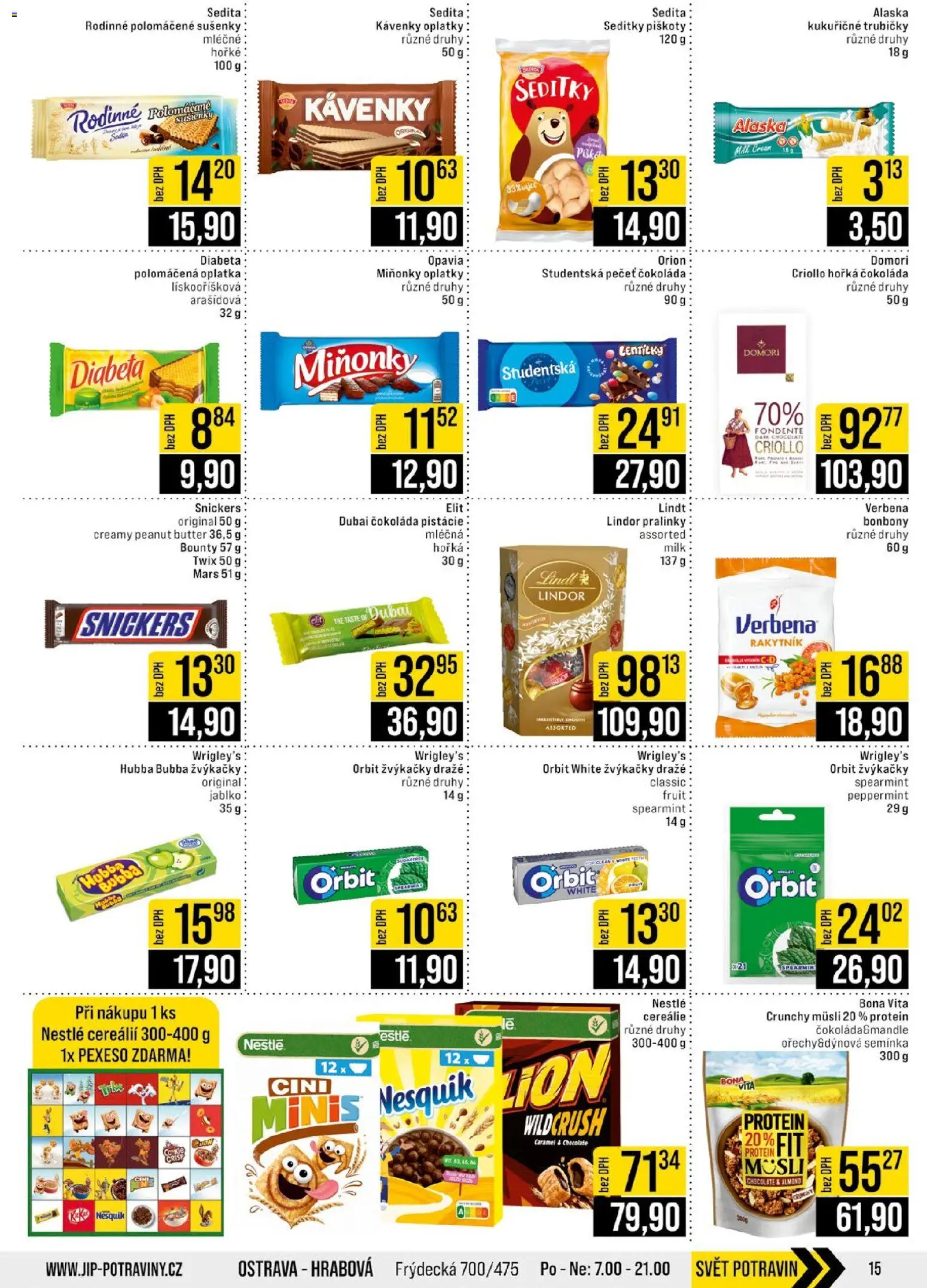 Jip leták - Cash & Carry od 29.10.2025 | Strana: 15 | Produkty: Lindor, Bonbóny, Piškoty, Oplatky
