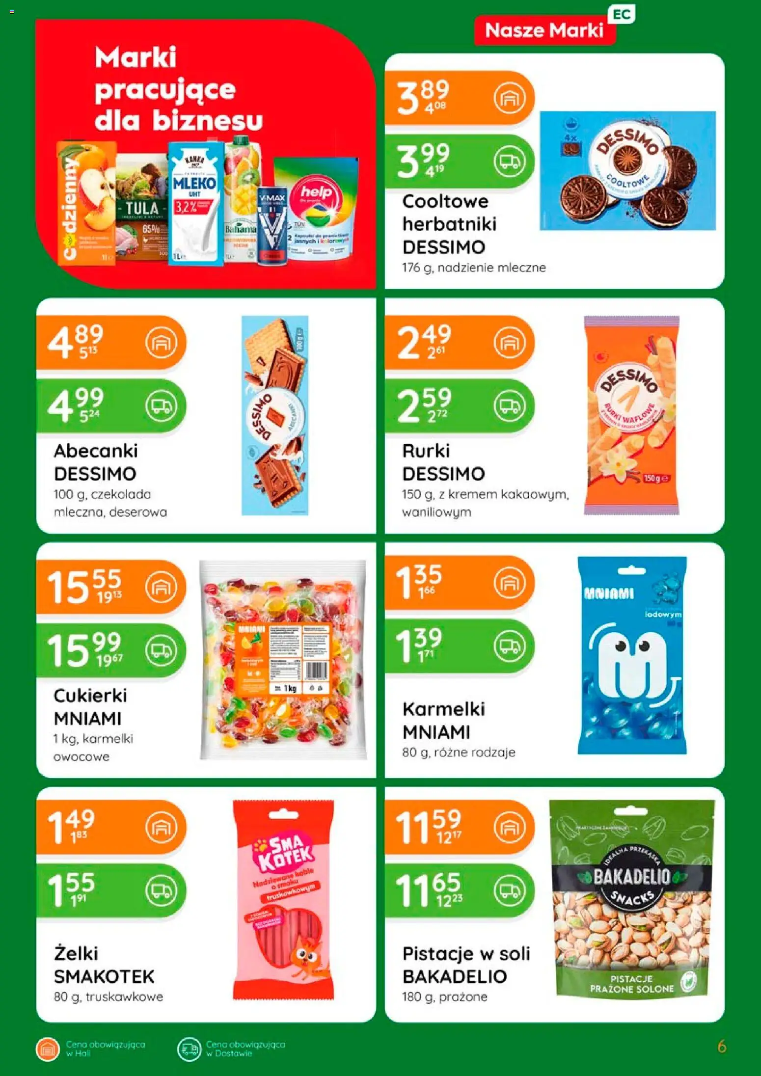 Eurocash gazetka od 02.04.2026 | Strona: 6 | Produkty: Herbatniki, Żelki, Czekolada, Cukierki