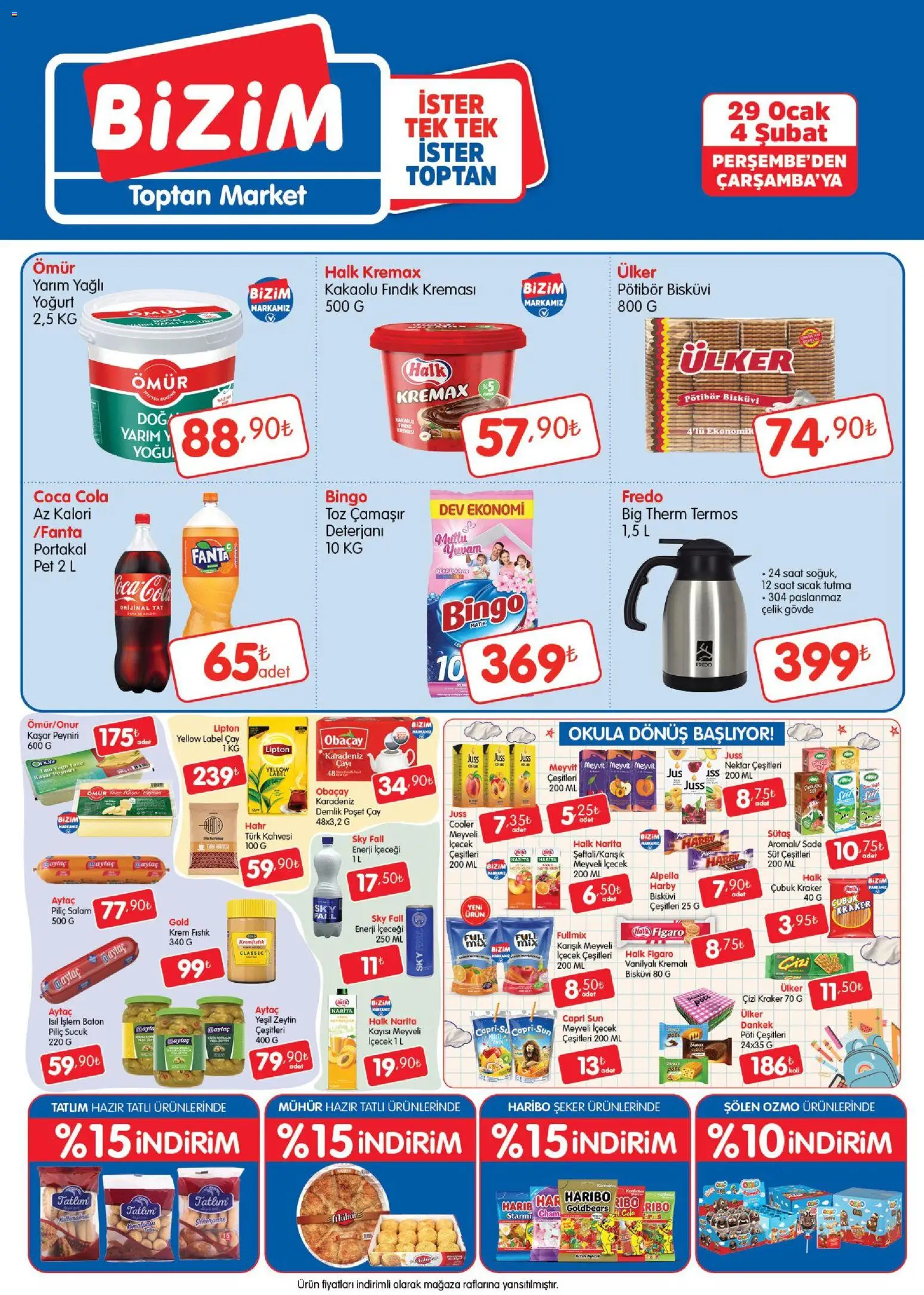 Bizim Toptan Katalog - 29.01.2026 tarihinden itibaren geçerlidir | Sayfa: 1 | Ürünler: Süt, Demlik, Fanta, Bisküvi