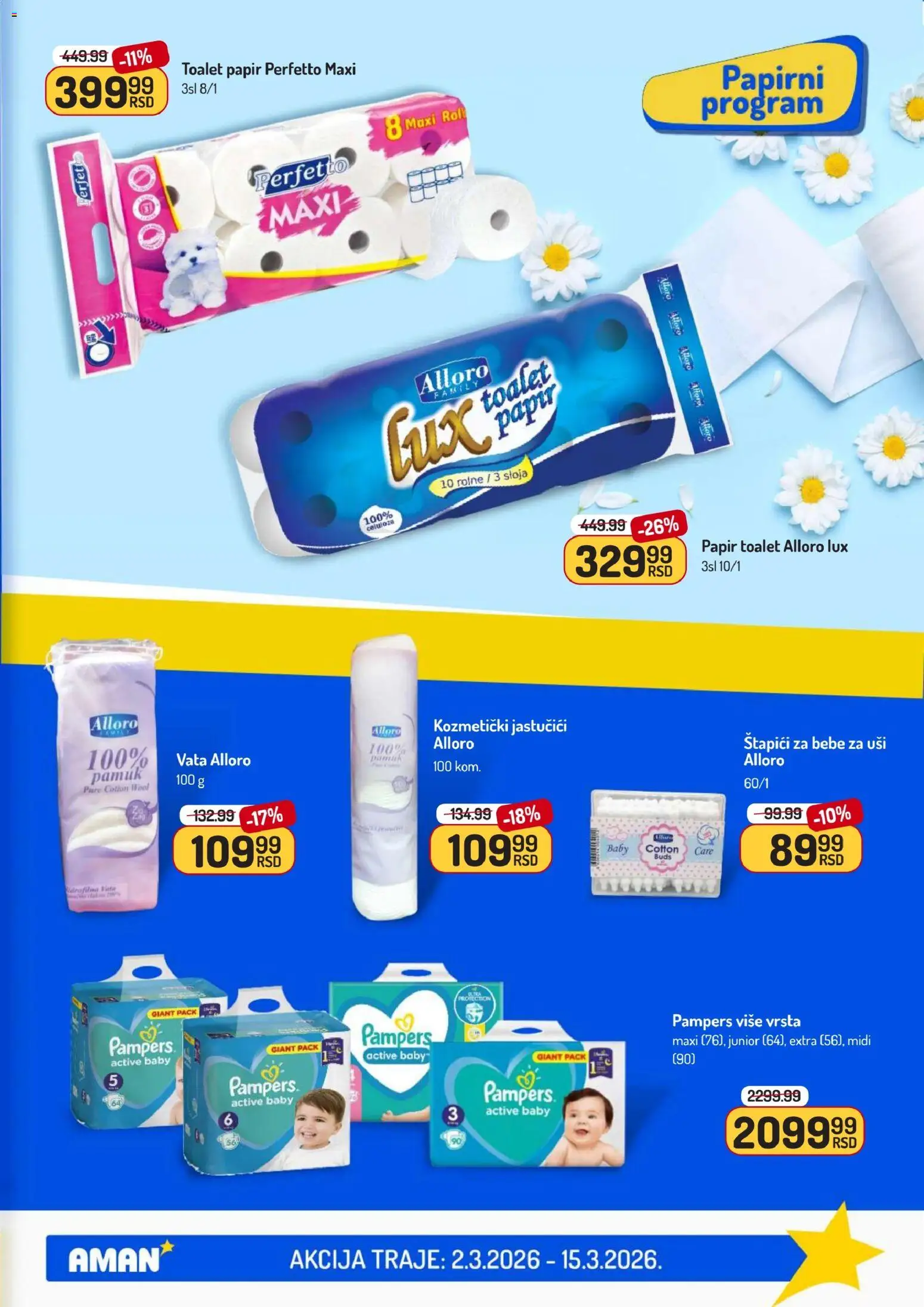 Aman katalog - važi od 02.03.2026 | Strana: 43 | Proizvode: Pampers, Toalet papir