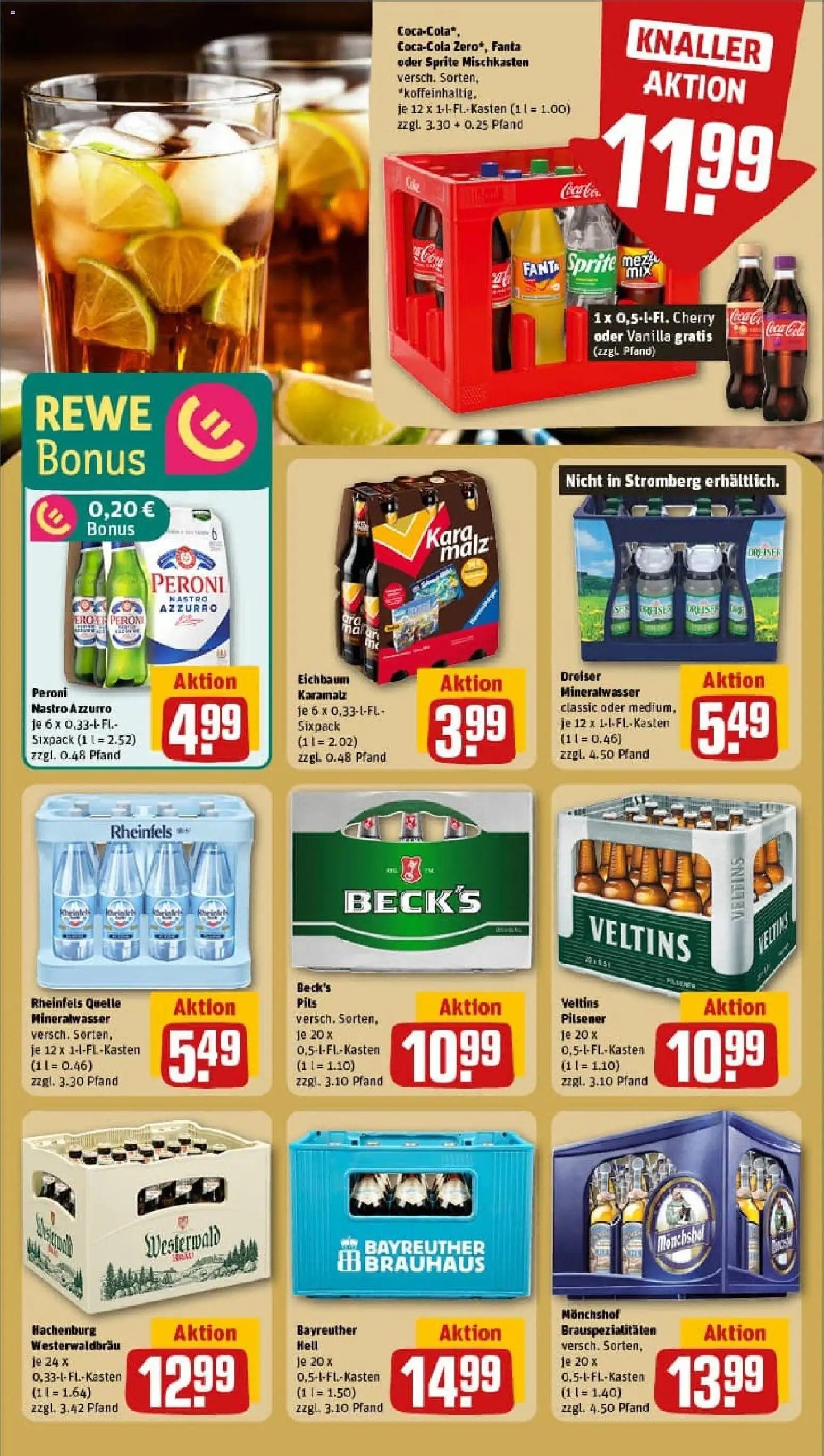 Rewe prospekt Polch	 – gültig ab 26.10.2025 | Seite: 21 | Produkte: Bayreuther hell, Sprite, Pils, Rheinfels quelle