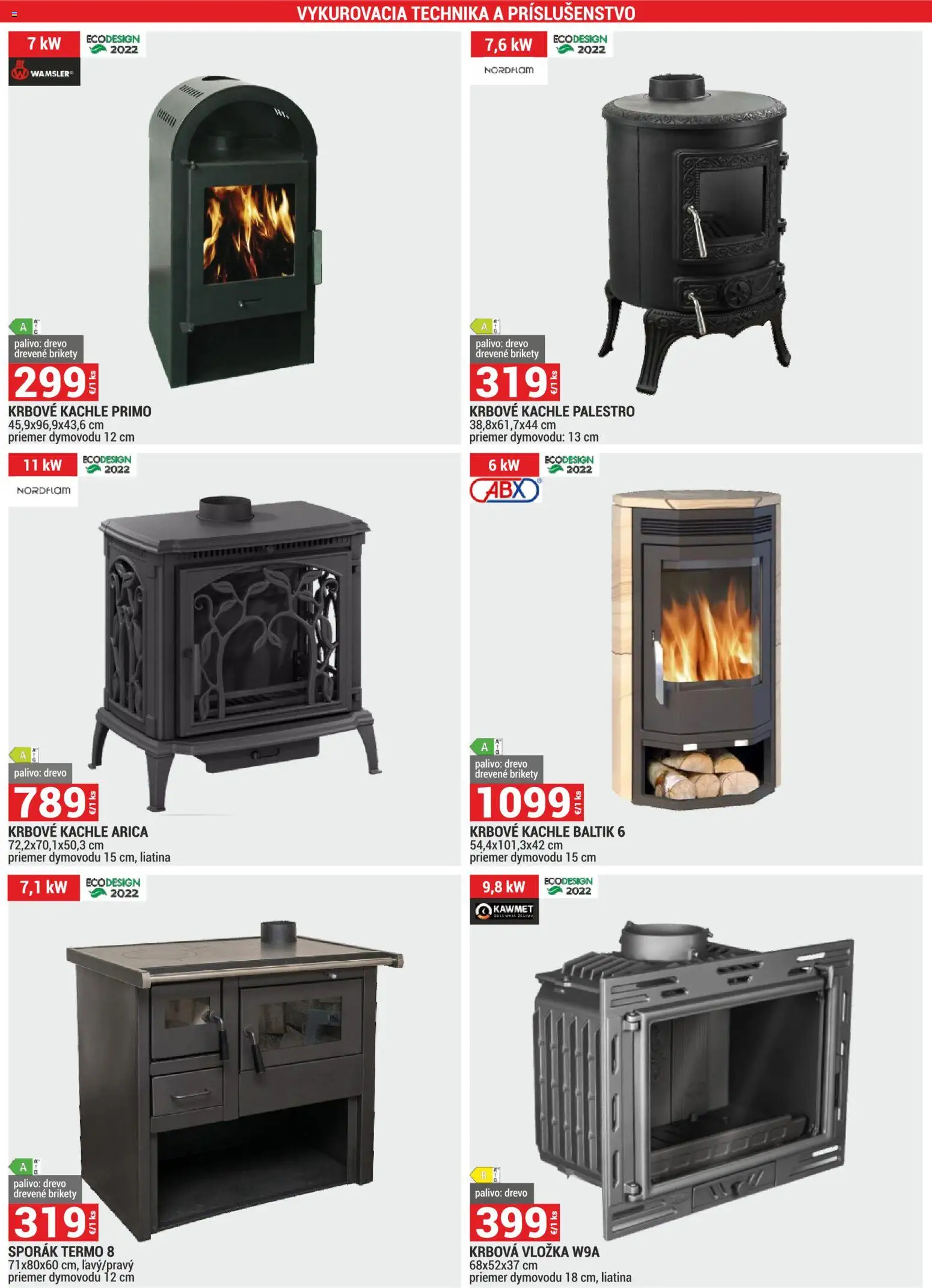 Nové Merkury Market akcie – leták je platný od 01.02.2026 | Strana: 9 | Produkty: Krbové kachle, Kachle