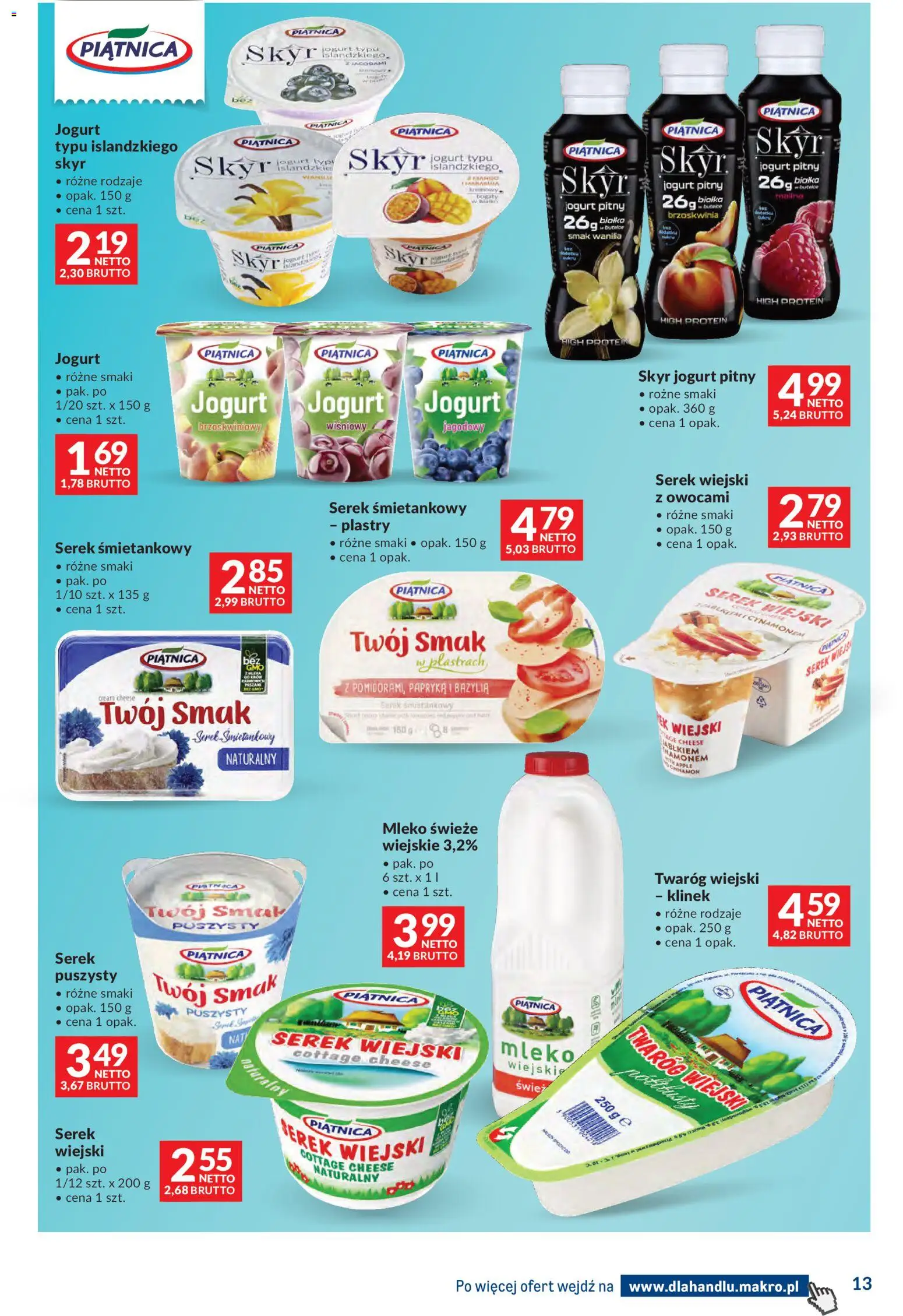 Makro Gazetka - Dystrybucja do sklepów od 09.12.2025 | Strona: 13 | Produkty: Brzoskwinia, Papryka, Bazylia, Twaróg