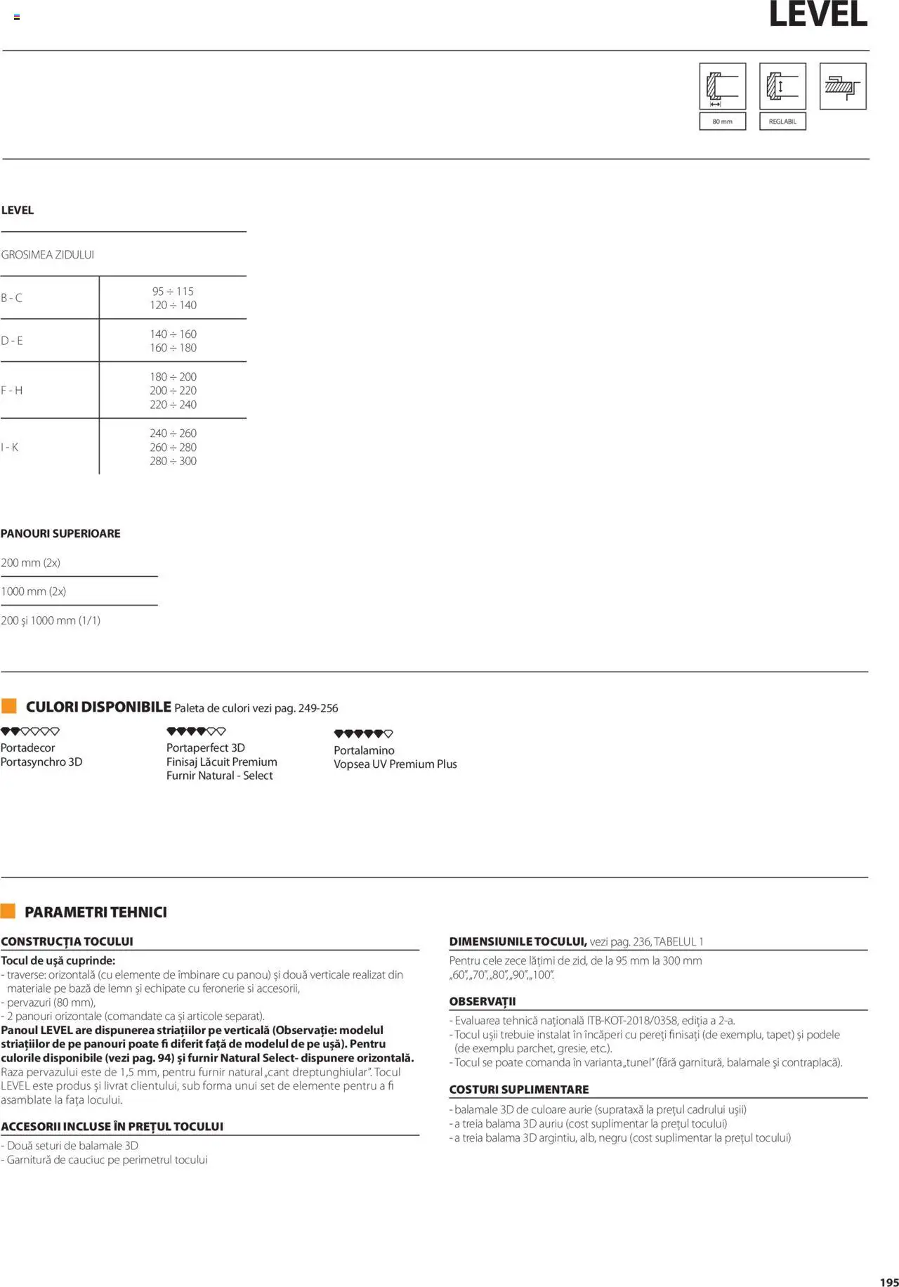 Catalog Proges – valabil de la 01.05.2025 | Pagină: 195 | Produse: Vopsea, Tapet, Traverse, Ușă