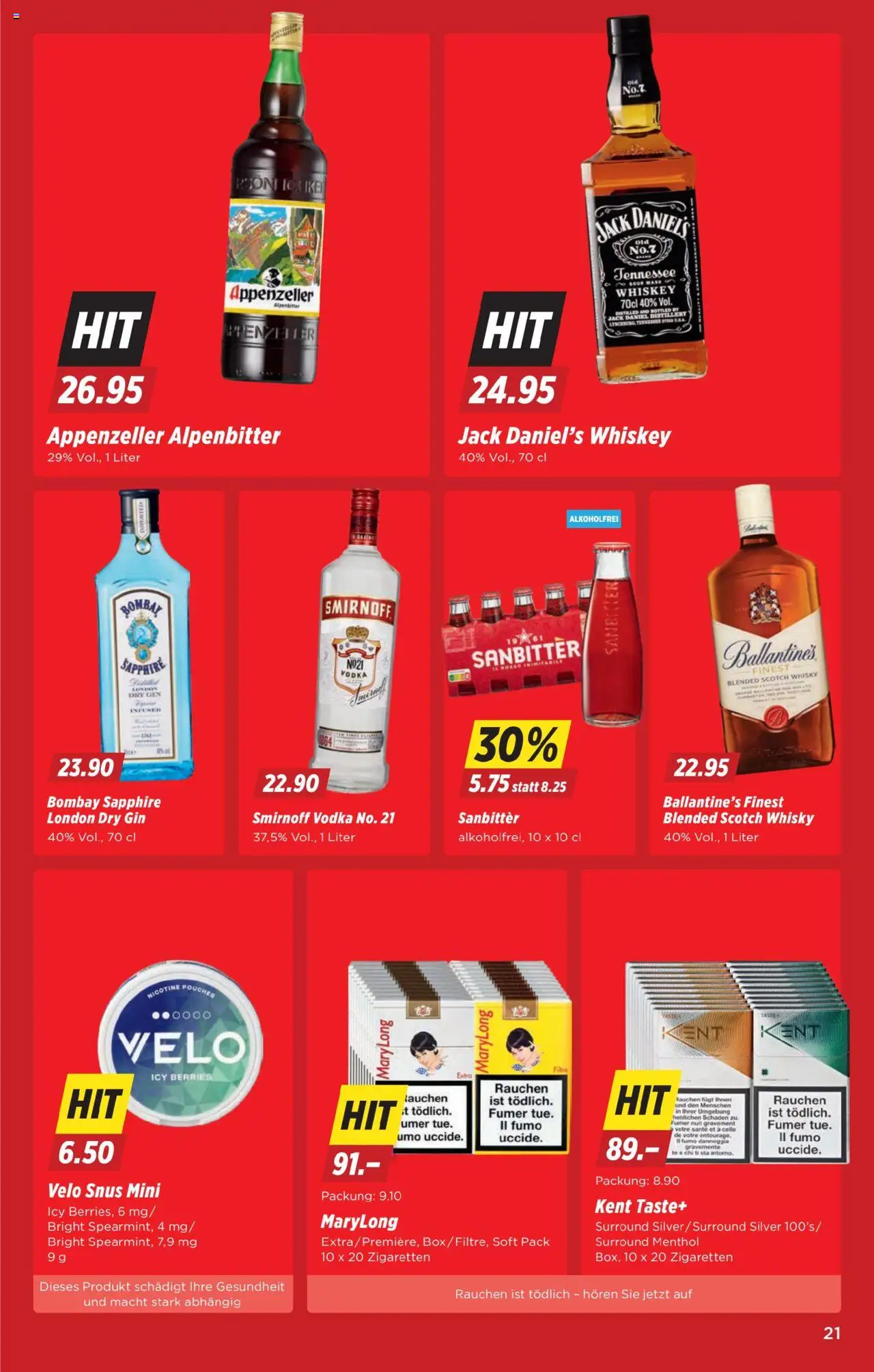Denner Aktionen ab 17.06.2025 | Seite: 21 | Produkte: Gin, Whiskey