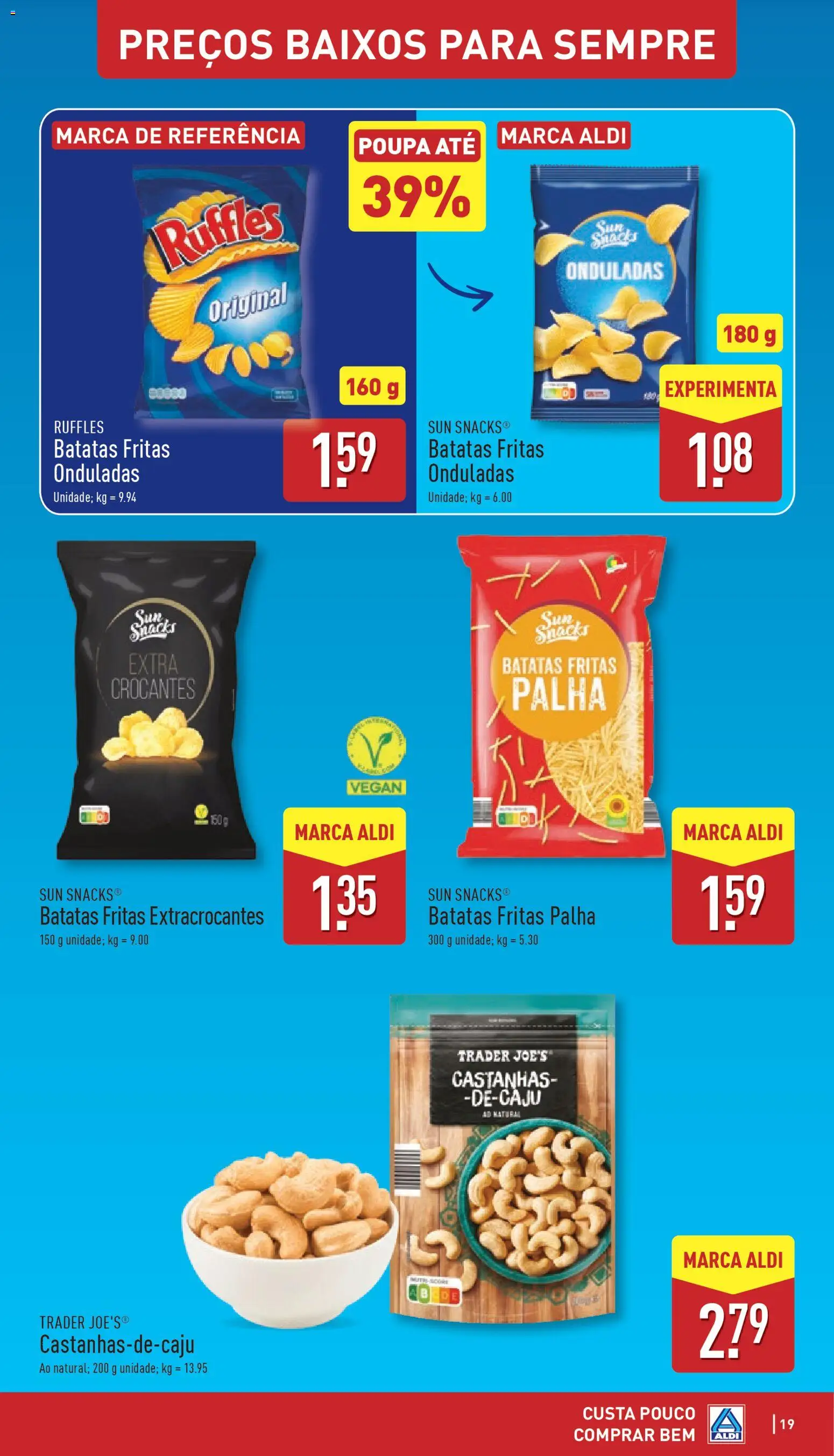 Aldi folheto │ válido de 05.01.2026 | Página: 19 | Produtos: Castanhas, Batatas fritas