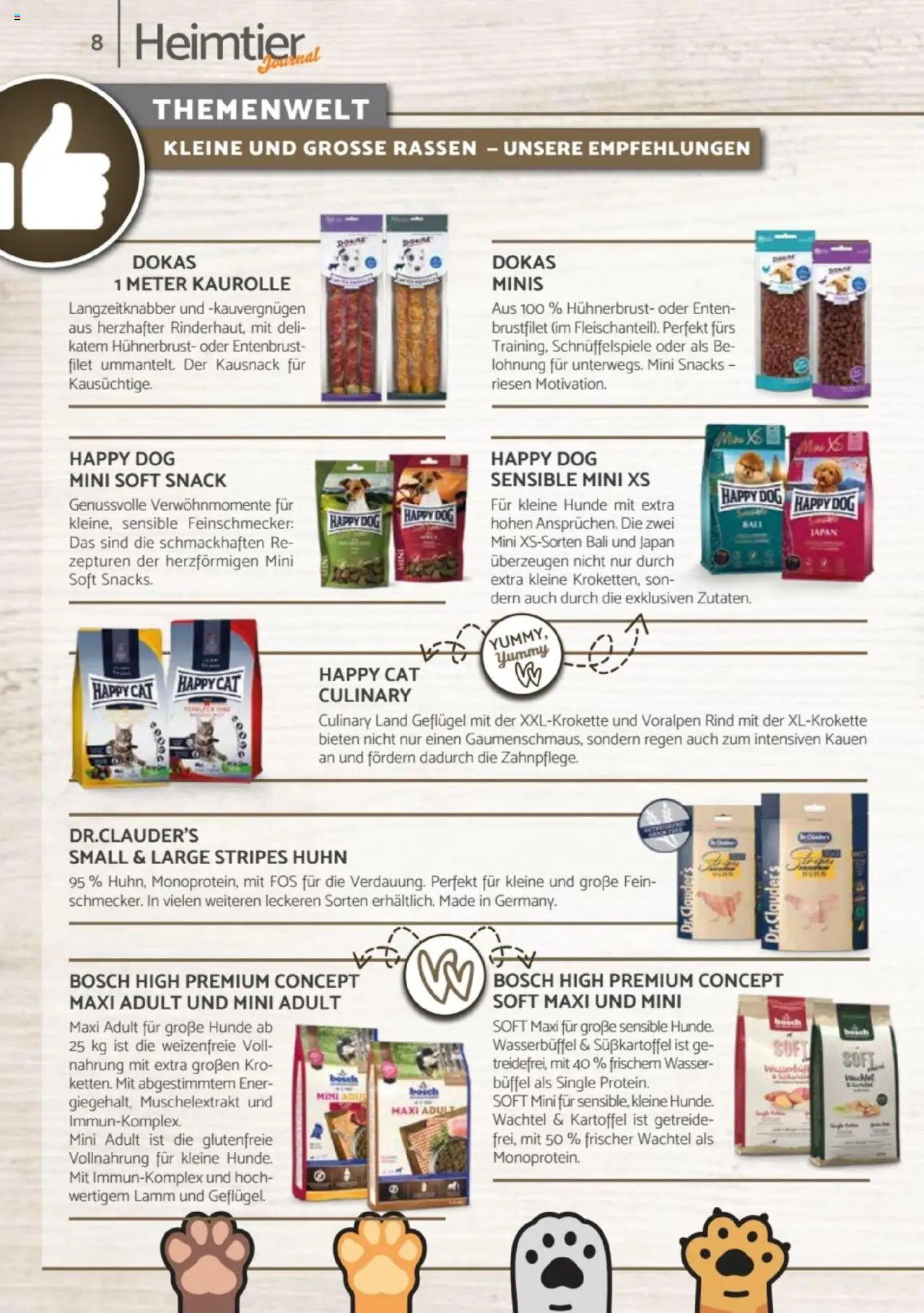 zookauf Heimtier Journal – gültig ab 01.10.2025 | Seite: 8 | Produkte: Bosch, Wasser, Getreide