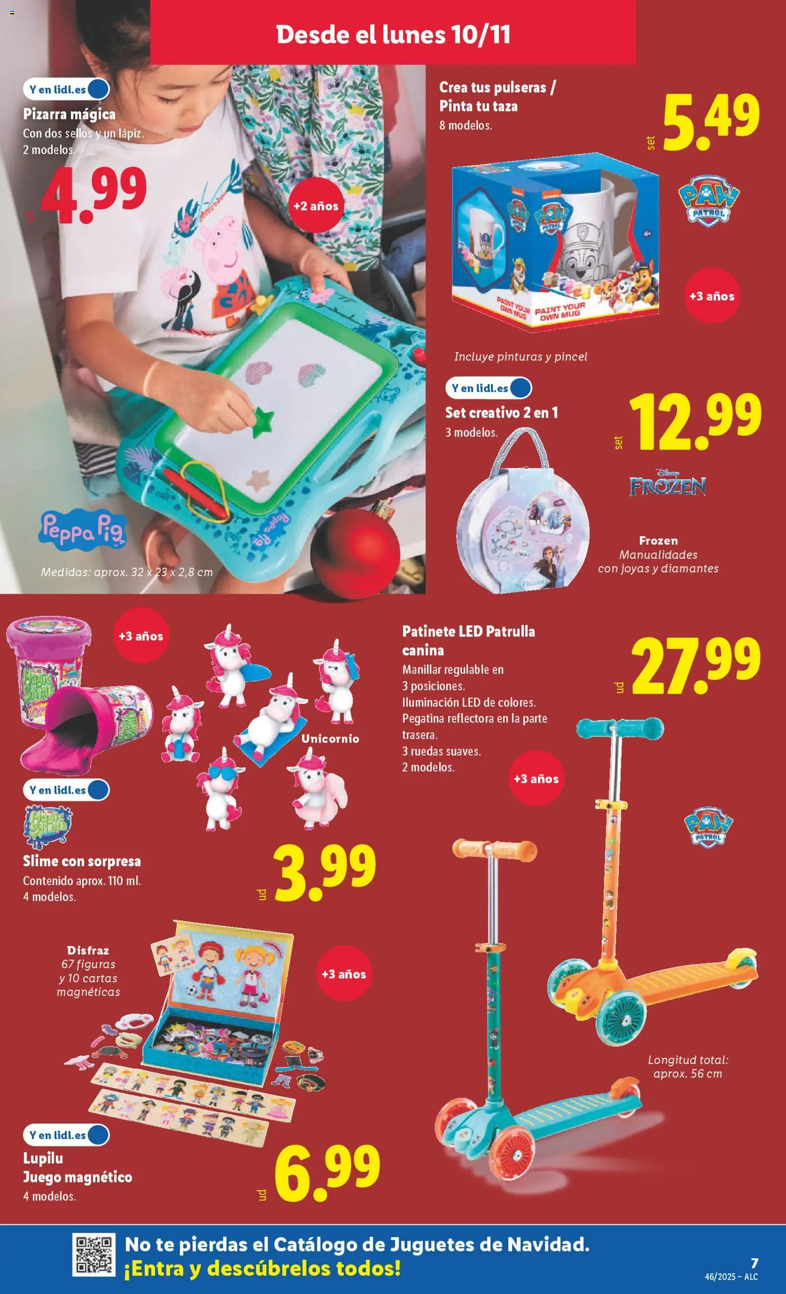 Lidl folleto de bazar │ válido desde el 10.11.2025 | Página: 11 | Productos: Patinete, Té, Juguetes, Galette de chaise