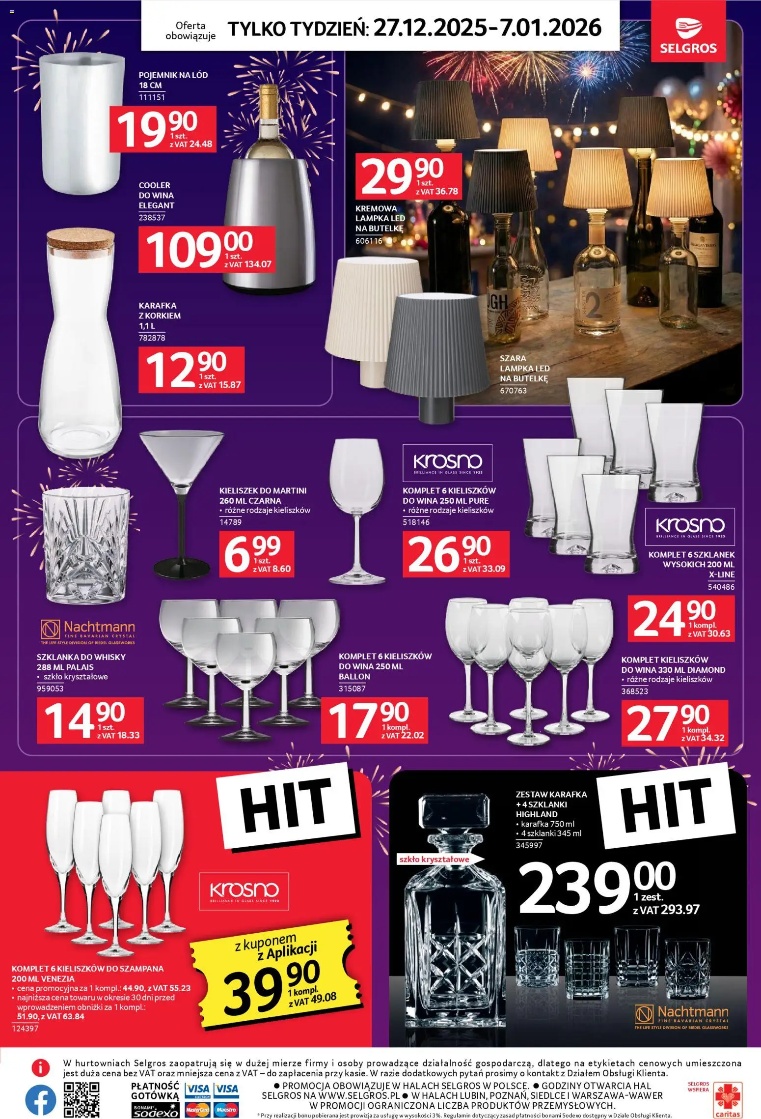 Selgros cash&carry Gazetka - Jeszcze więcej super promocji od 27.12.2025 | Strona: 10 | Produkty: Szklanka, Martini, Szklanki, Whisky