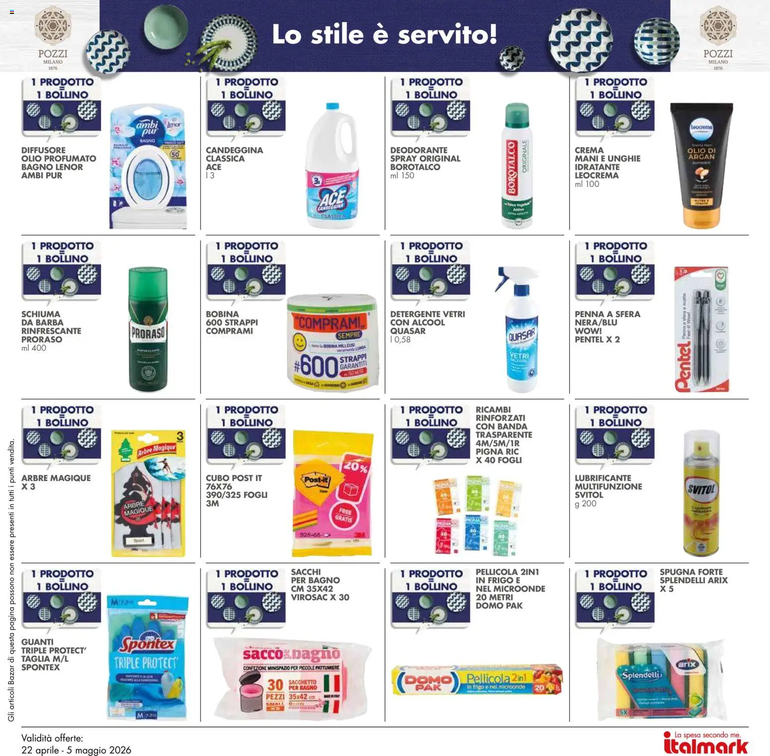 Volantino Italmark del 22.04.2026 | Pagina: 28 | Prodotti: Crema, Deodorante, Lubrificante, Bagno