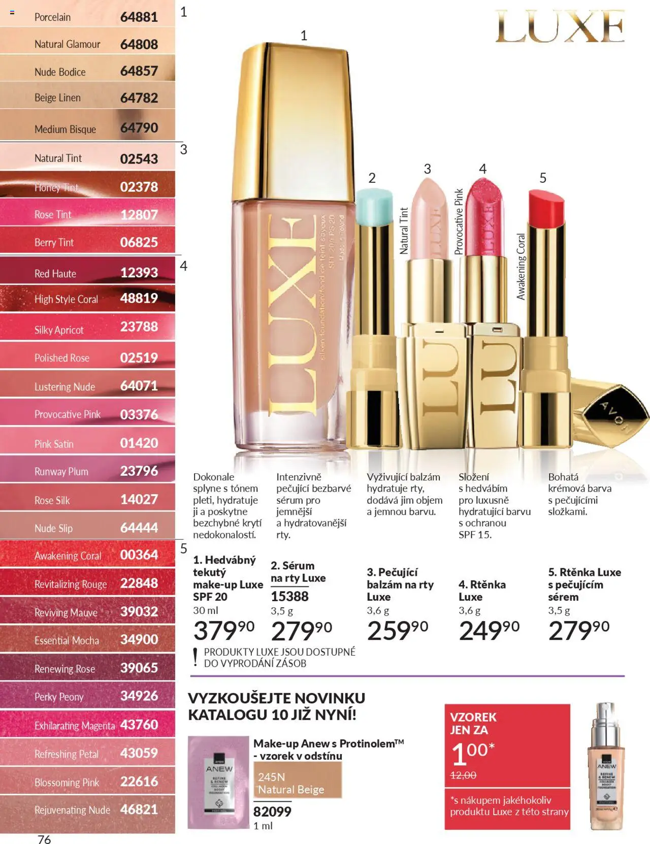 Avon katalog 9/2025 od 01.09.2025 | Strana: 78 | Produkty: Makeup, Sérum, Maso, Rtěnka