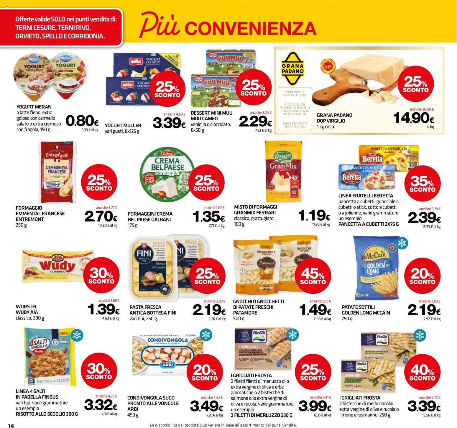 Volantino Superconti del 12.02.2026 | Pagina: 15 | Prodotti: Yogurt, Salmone, Rucola, Latte