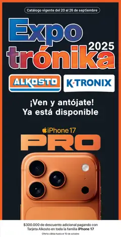 Vista previa Alkosto folleto válido desde el 20.09.2025