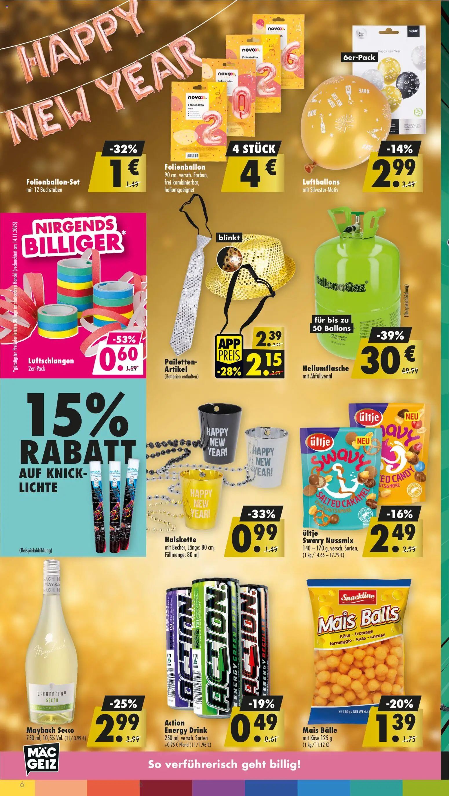 Mäc Geiz Prospekt 	 – gültig ab 15.12.2025 | Seite: 6 | Produkte: Batterien, Energy, Käse