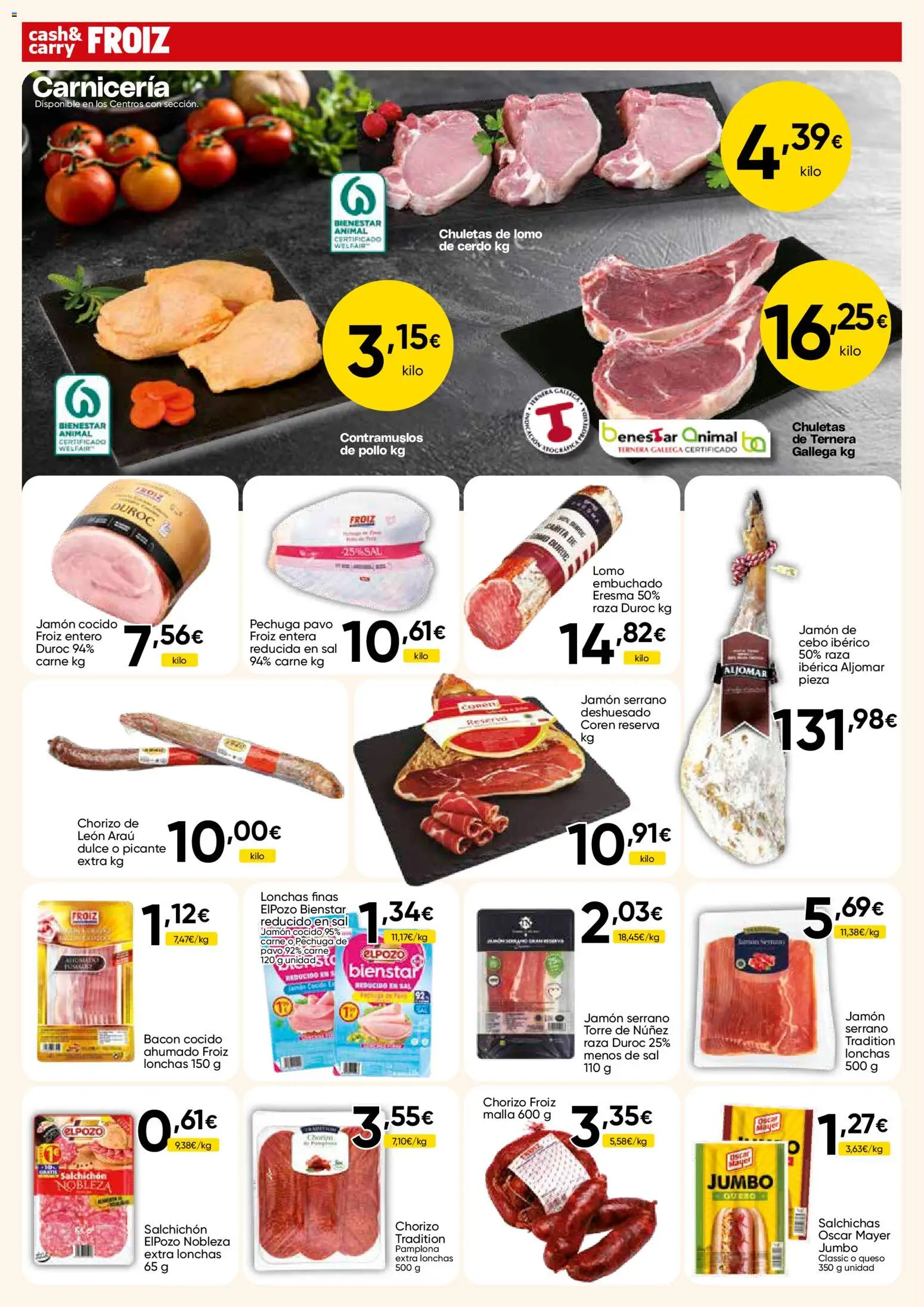 Froiz - Folleto Cash │ válido desde el 28.04.2026 | Página: 10 | Productos: Queso, Jamón, Jamón cocido, Cerdo