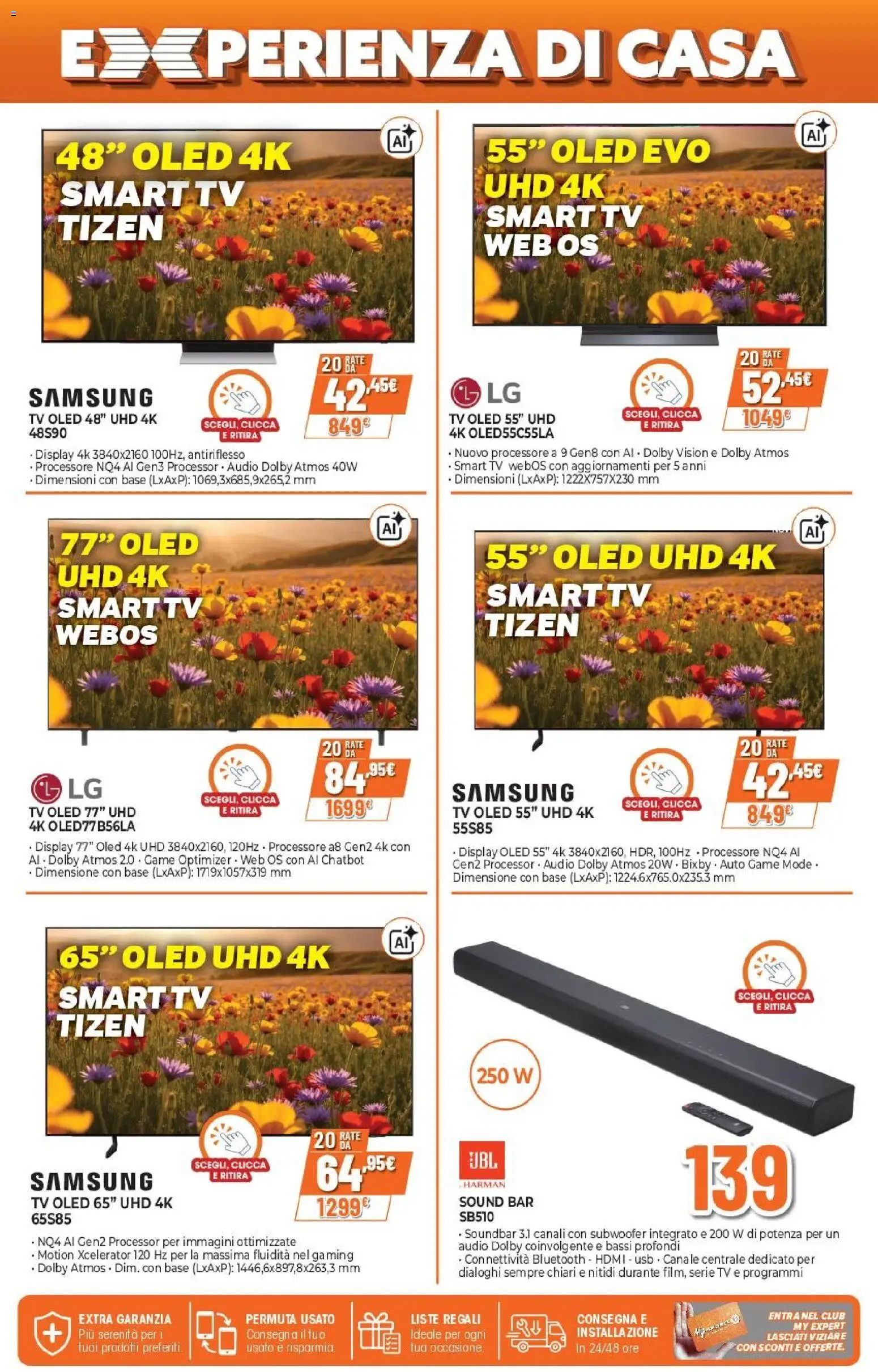 Volantino Expert del 09.04.2026 | Pagina: 13 | Prodotti: Soundbar, TV, Audio, Samsung