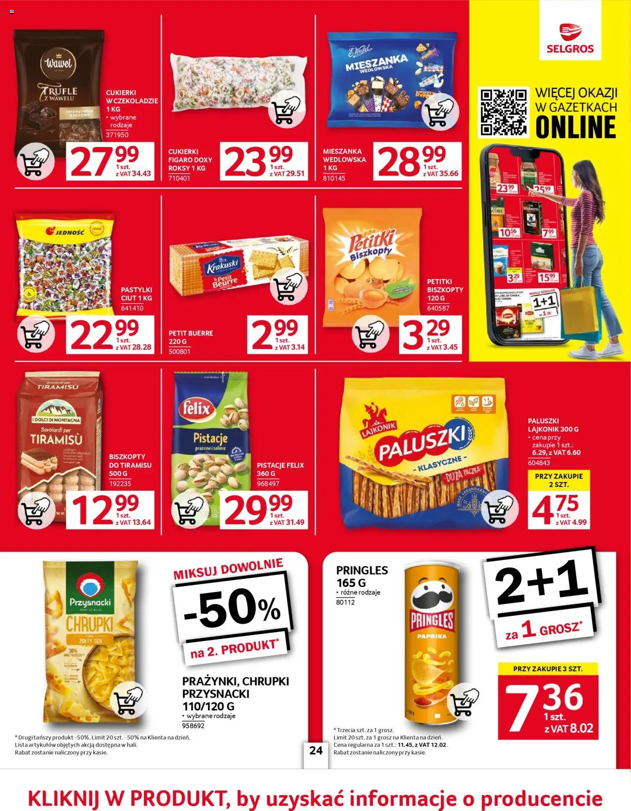 Selgros cash&carry Gazetka od 05.06.2025 | Strona: 24 | Produkty: Tiramisu, Ser, Pringles, Cukierki