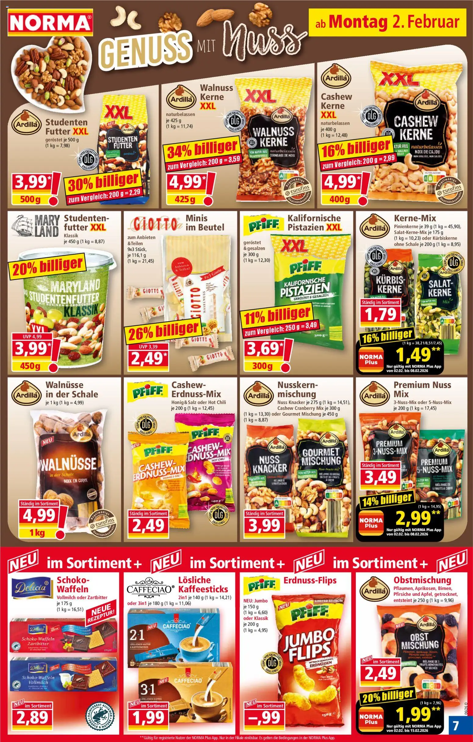 Norma Prospekt 	 – gültig ab 02.02.2026 | Seite: 7 | Produkte: Obst, Chili, Kürbis, Salat