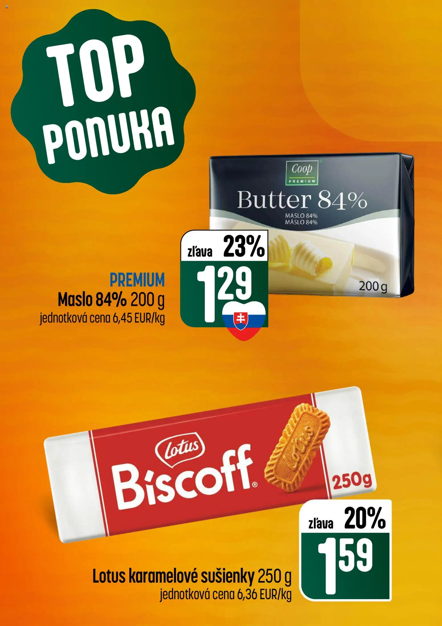 Nové COOP Jednota akcie – leták je platný od 12.02.2026 | Strana: 4 | Produkty: Maslo