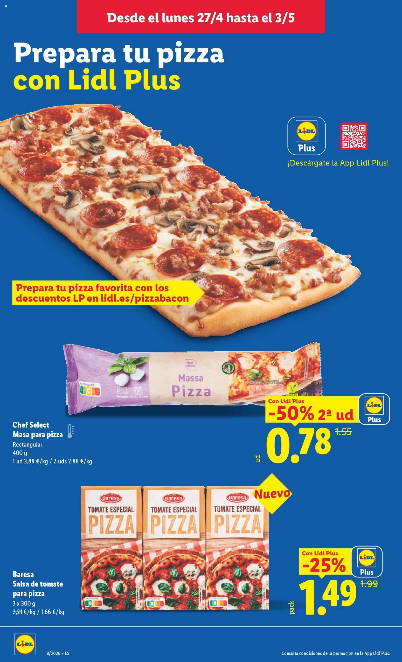 Lidl folleto │ válido desde el 27.04.2026 | Página: 18 | Productos: Pizza, Salsa de tomate