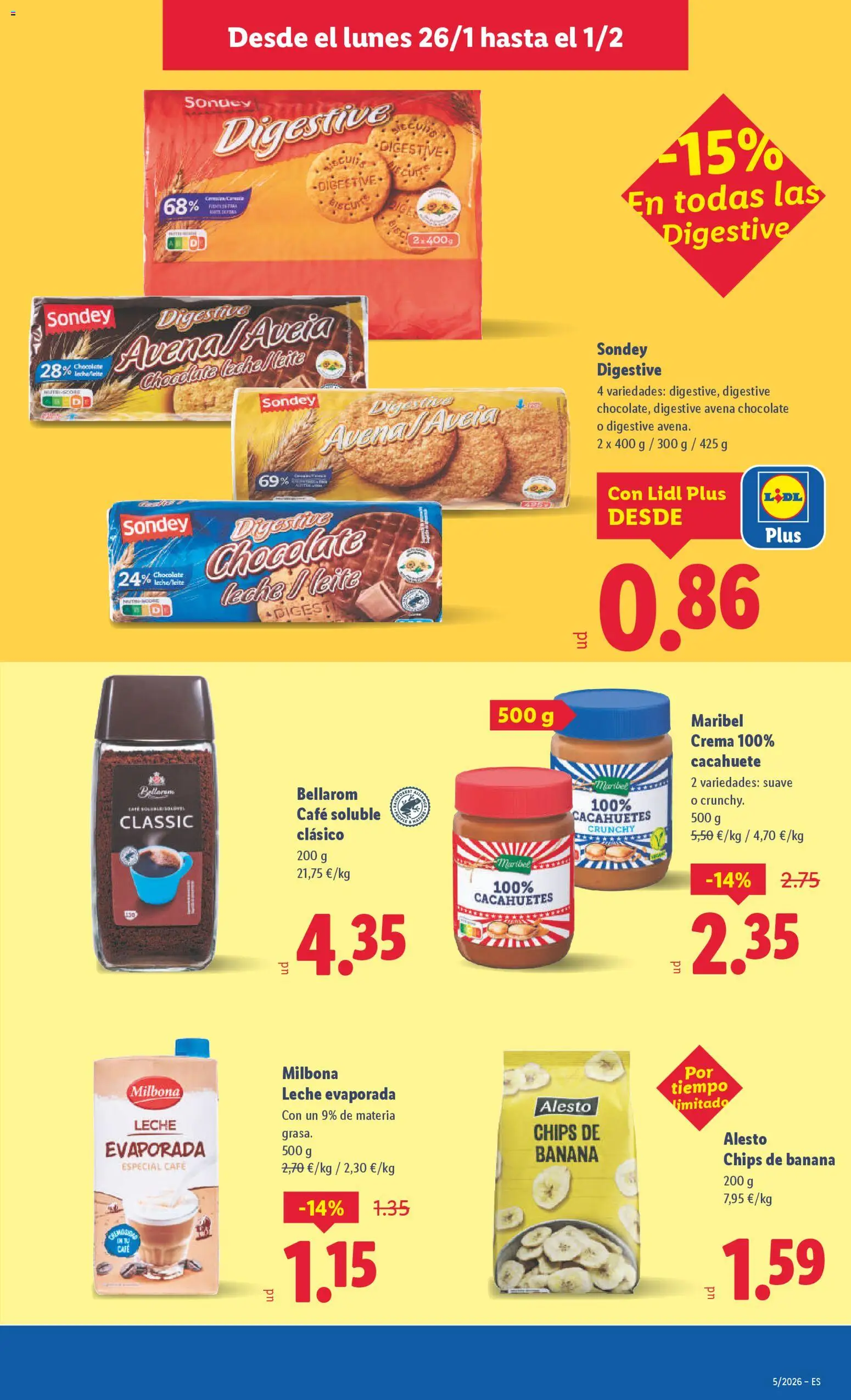 Lidl folleto │ válido desde el 26.01.2026 | Página: 15 | Productos: Leche, Café, Crema, Μηχανή καφέ