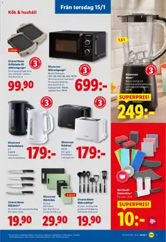 Lidl - erbjudanden - Förhandsvisning av reklamblad från butik Lidl aktuell från 12.01.2026 | Sida: 21 | Produkter: Vattenkokare, Brödrost, Galler