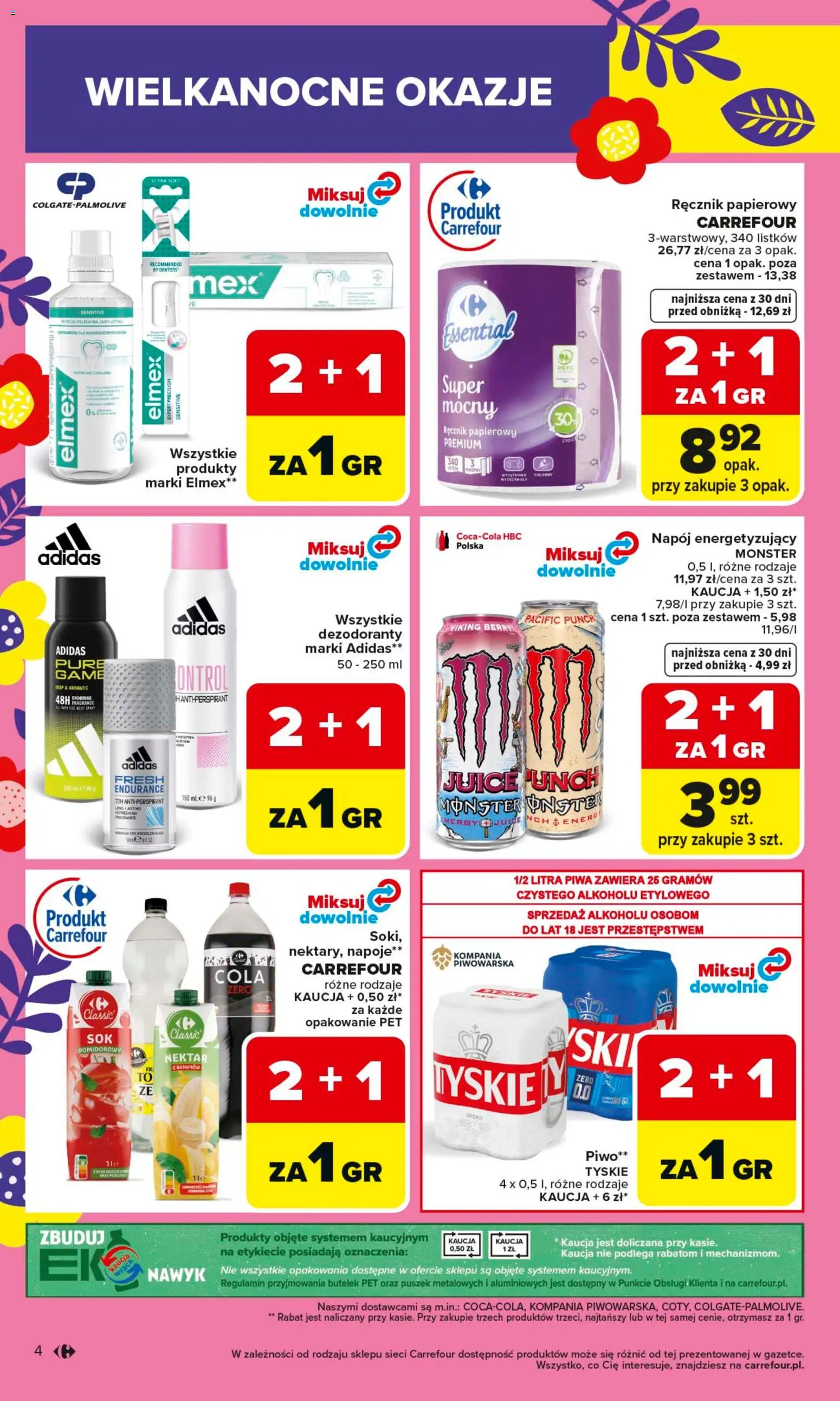 Carrefour gazetka od 16.03.2026 | Strona: 6 | Produkty: Napoje, Tyskie, Piwo, Ręcznik papierowy