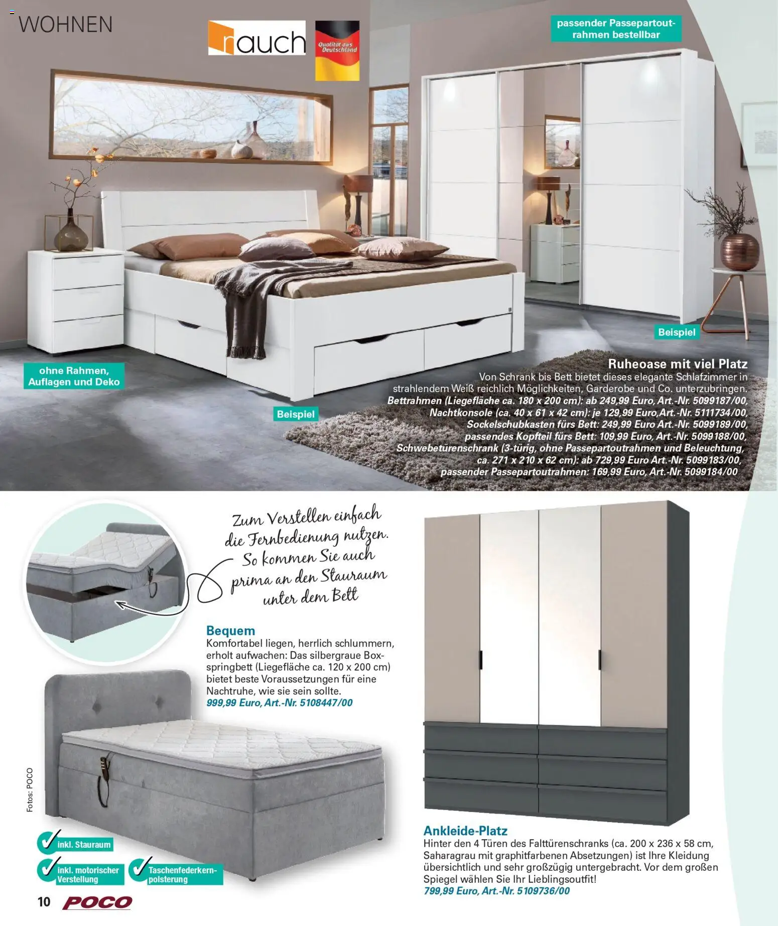 Poco Wohnwelt Winter 2025 – gültig ab 01.12.2025 | Seite: 10 | Produkte: Schwebetürenschrank, Schrank, Box, Spiegel