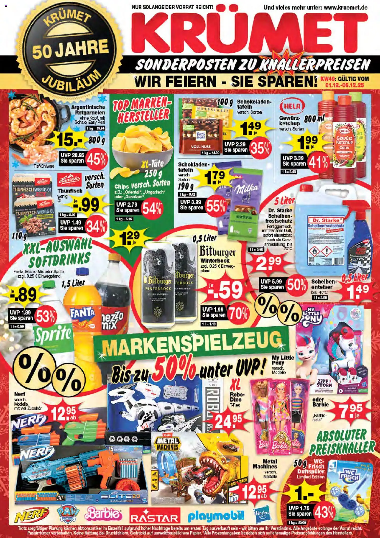 KRÜMET Prospekt – gültig ab 24.11.2025 | Seite: 1 | Produkte: Mezzo mix, Sprite, Öl, Chips