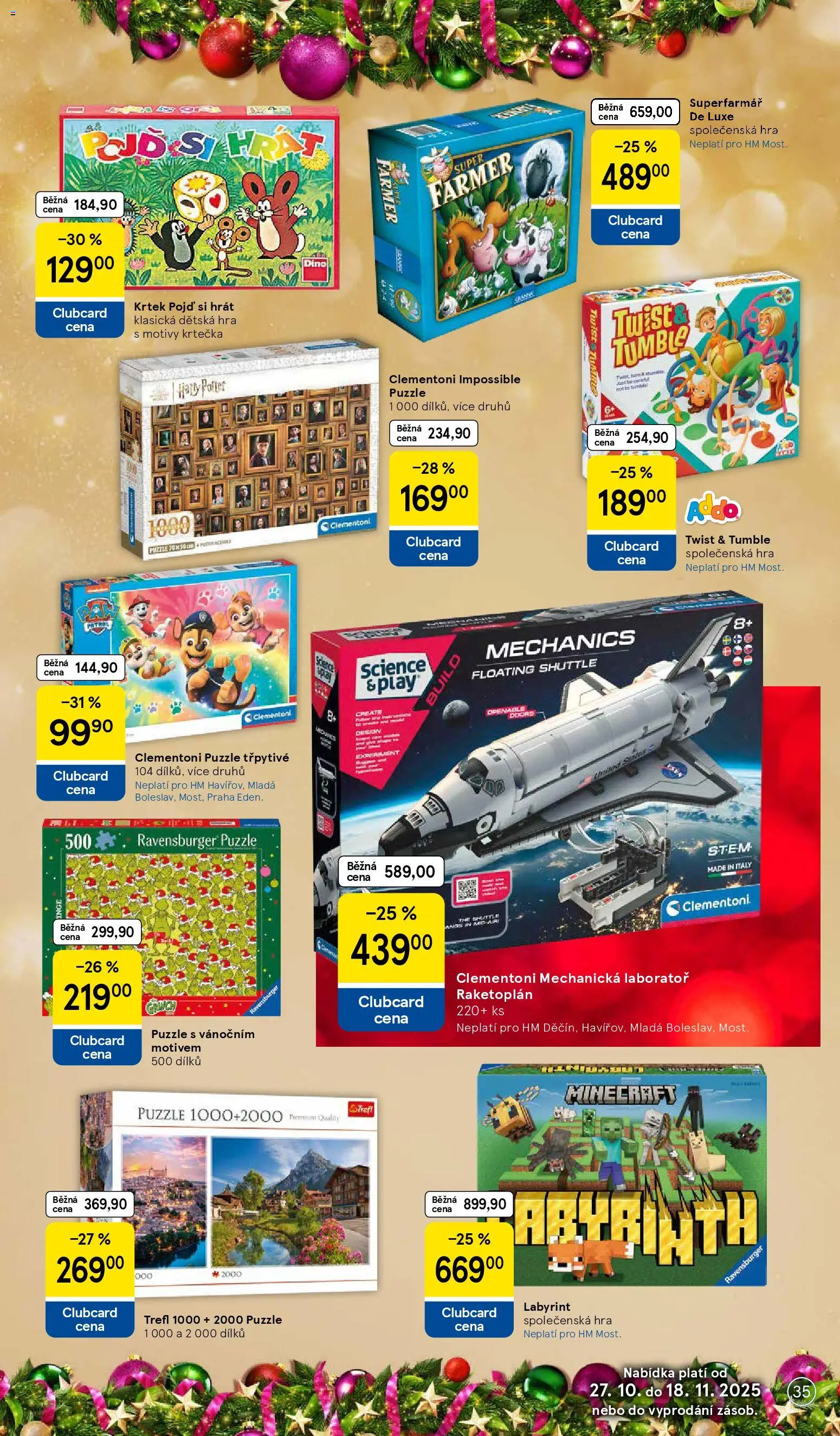 Tesco katalog od 27.10.2025 | Strana: 35 | Produkty: Hra, Puzzle, Harry Potter
