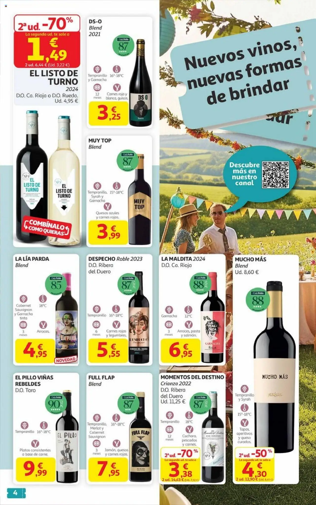 Alcampo - Canarias │ válido desde el 06.10.2025 | Página: 4 | Productos: Queso, Pasta, Té