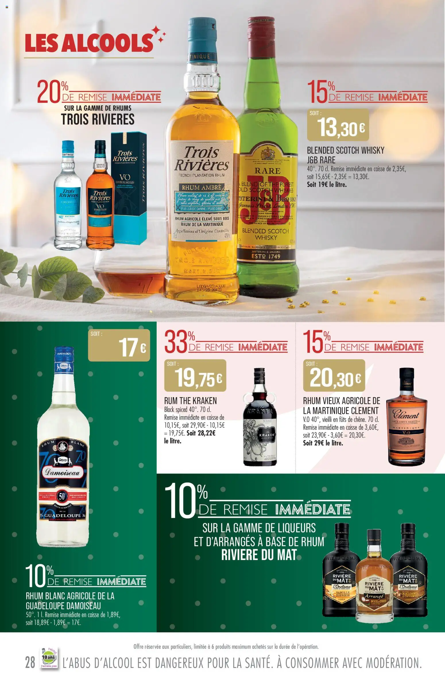 {H1} | Page: 28 | Produits: Whisky, Base, Jus, Thé