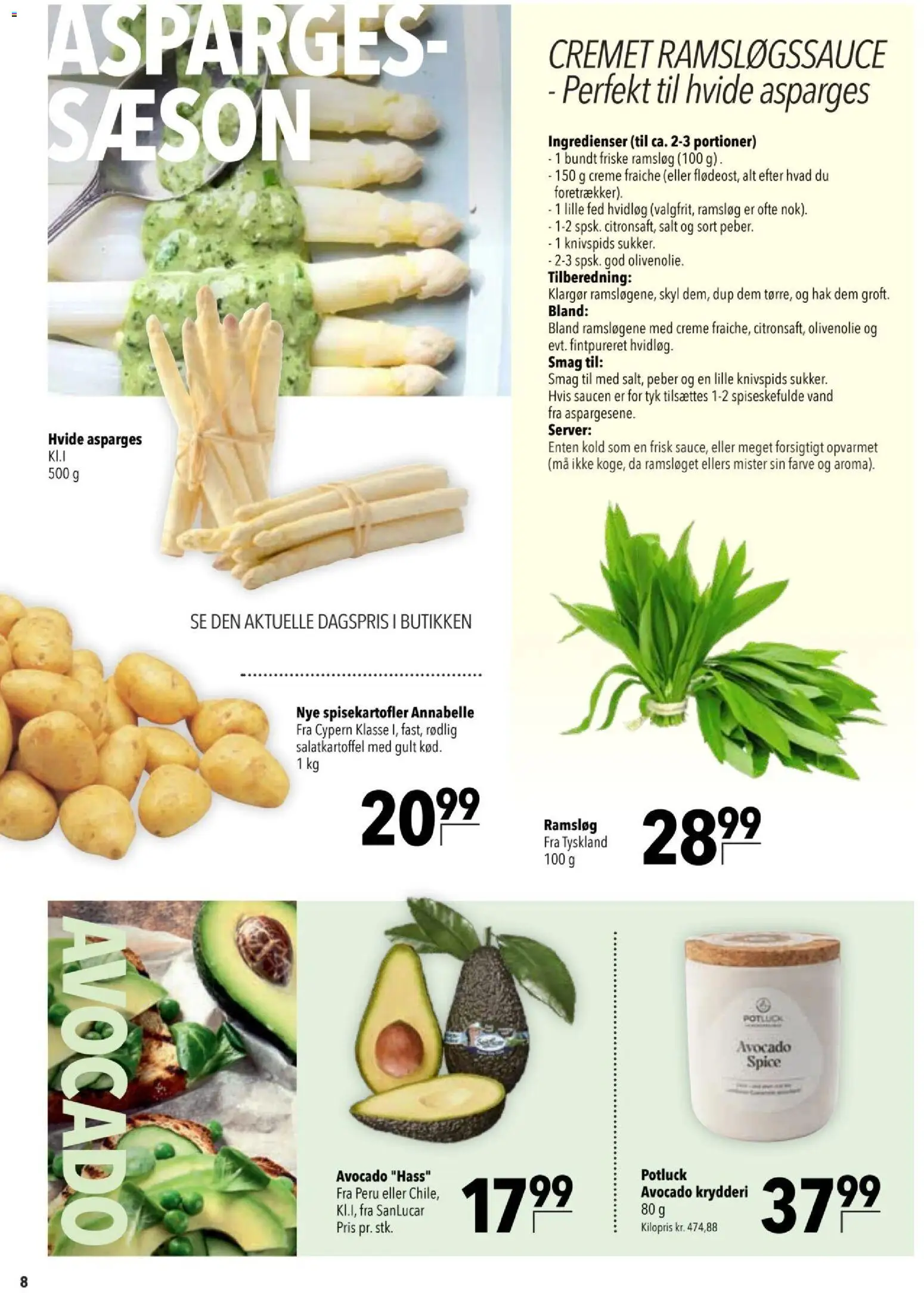 CITTI tilbudsavis – gyldig fra 25.03.2026 | Side: 8 | Produkter: Creme fraiche, Avocado, Hvidløg, Asparges