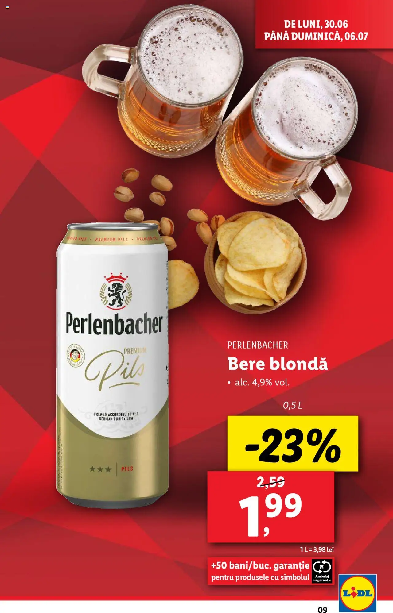 Catalog Lidl – valabil de la 30.06.2025 | Pagină: 9 | Produse: Bere